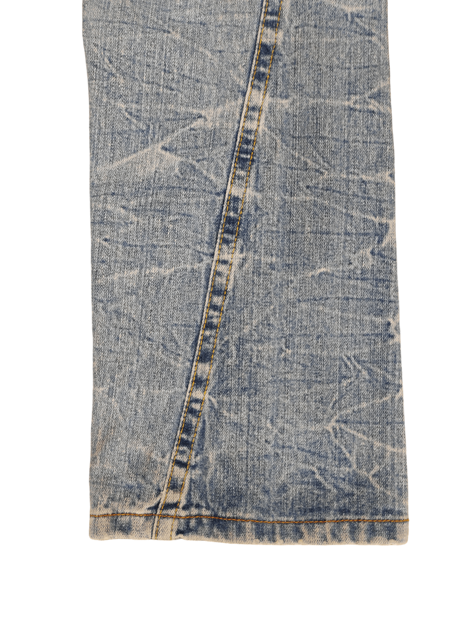 Japanese Brand Vintage 90s Japan Love & Peace Double Waist Clawmark Jeans Size US 31 - 13 Thumbnail