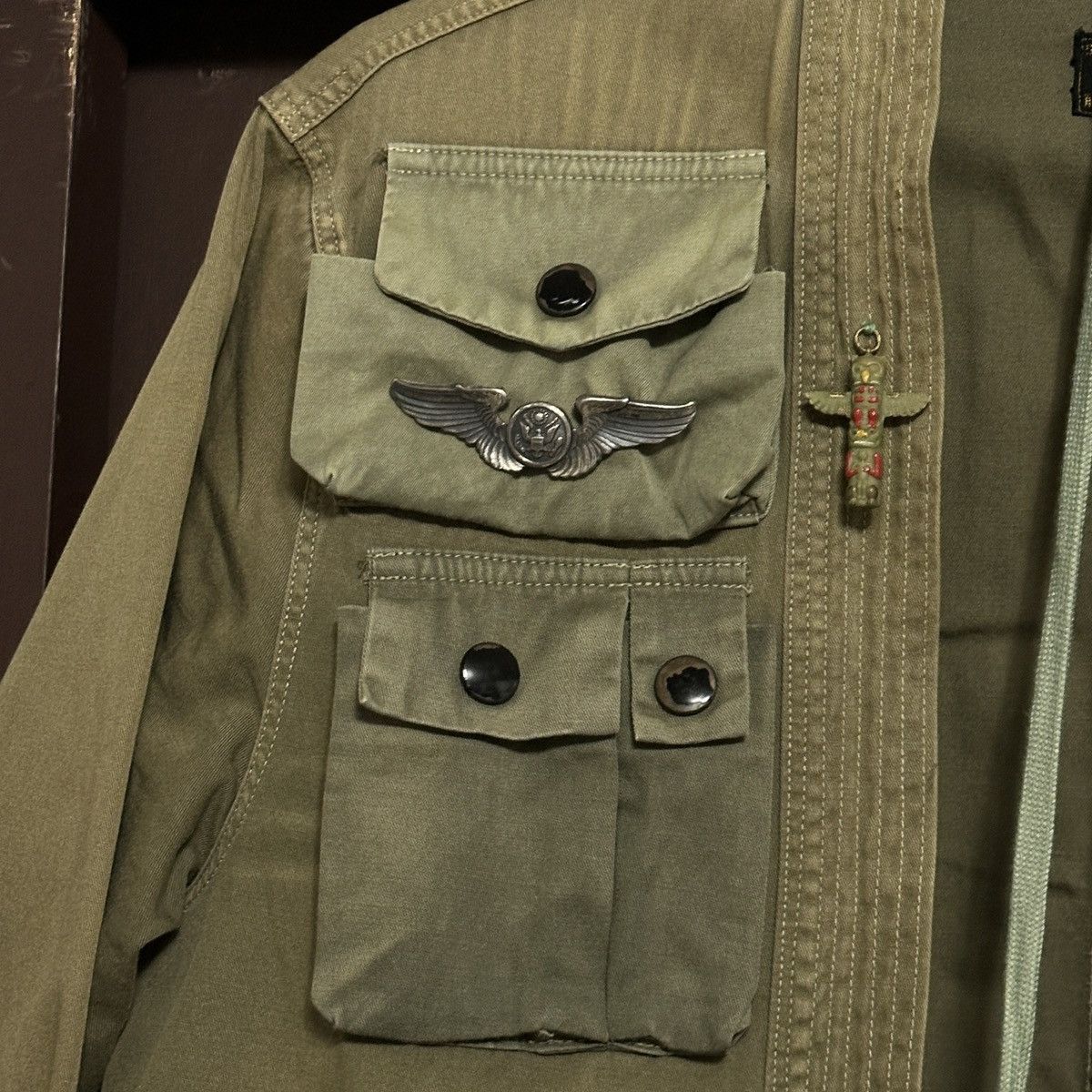 Kapital Kountry Remake Kimono yukata Military Fishing Cargo Jacket Size US M / EU 48-50 / 2 - 10 Thumbnail
