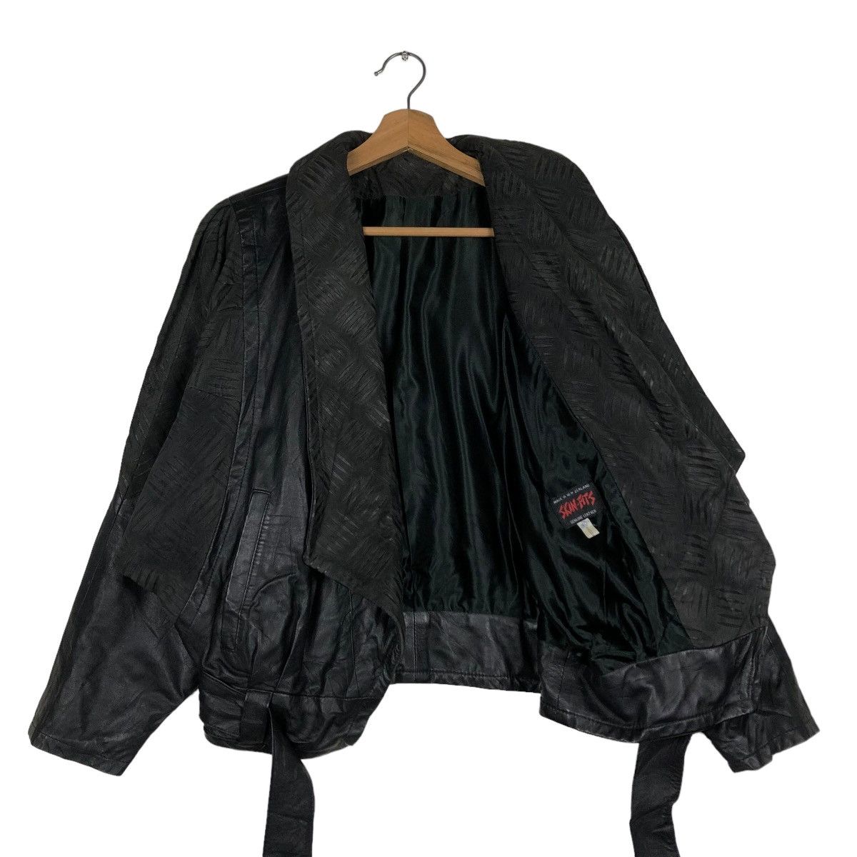 Vintage 🔥VINTAGE BIKER LEATHER JACKET SKIN-FITS ISSEY MIYAKE Size US M / EU 48-50 / 2 - 13 Thumbnail
