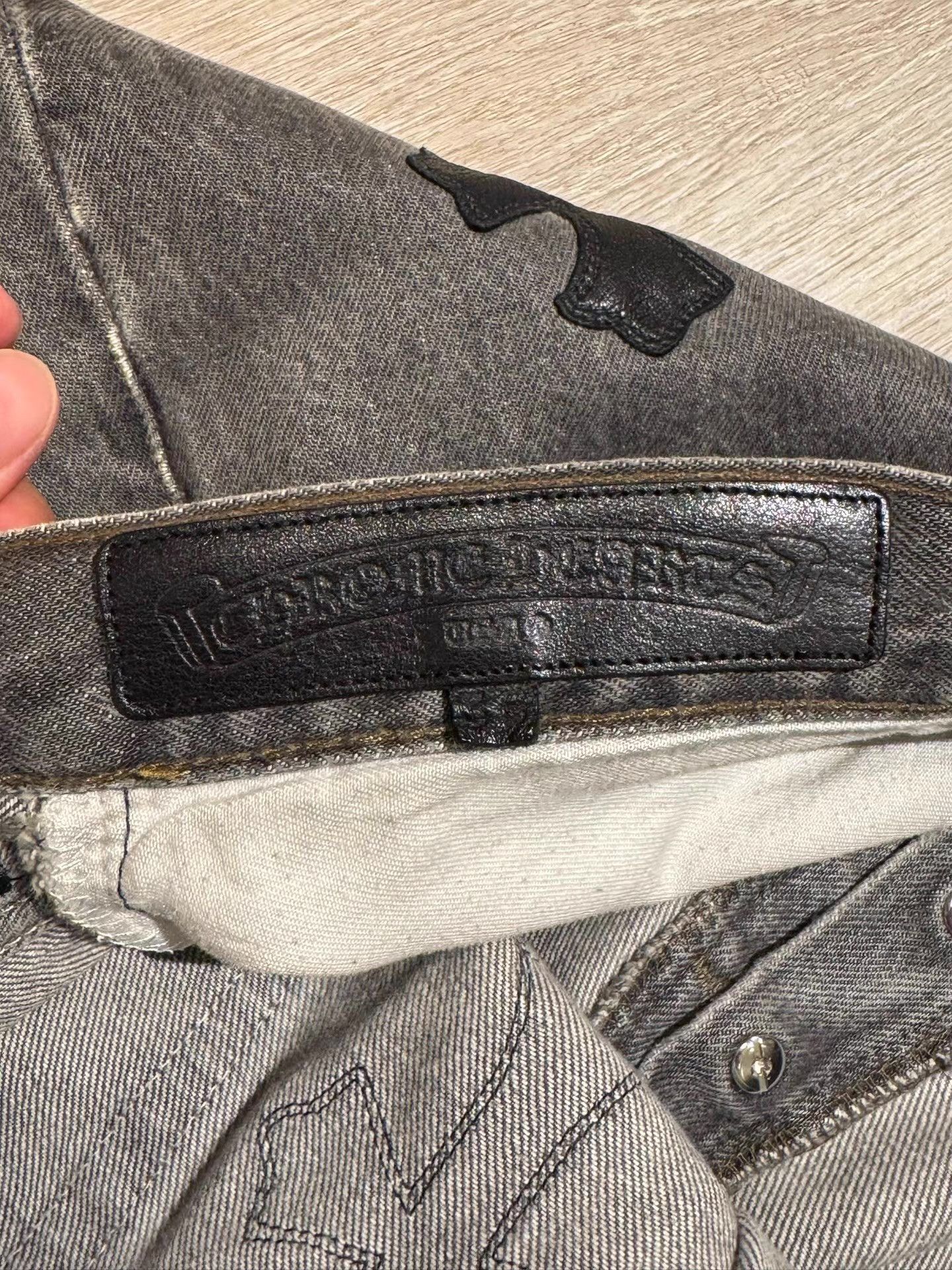 Chrome Hearts Chrome Hearts Black Jeans with Black Leather Accents Q14 Size US 38 / EU 54 - 5 Thumbnail
