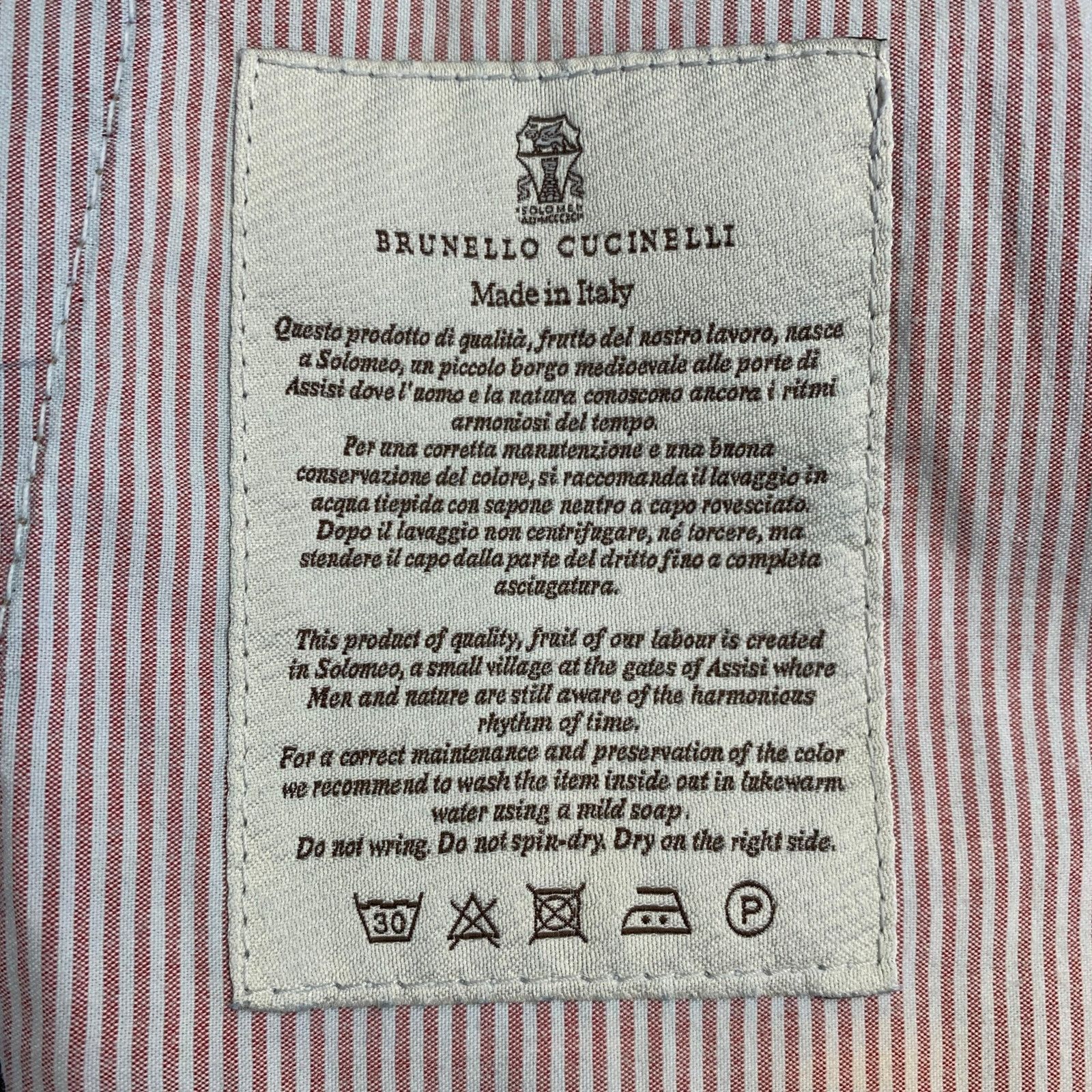 Brunello Cucinelli 35 Indigo Contrast Stitch Denim Straight Jeans Size US 35 - 9 Thumbnail