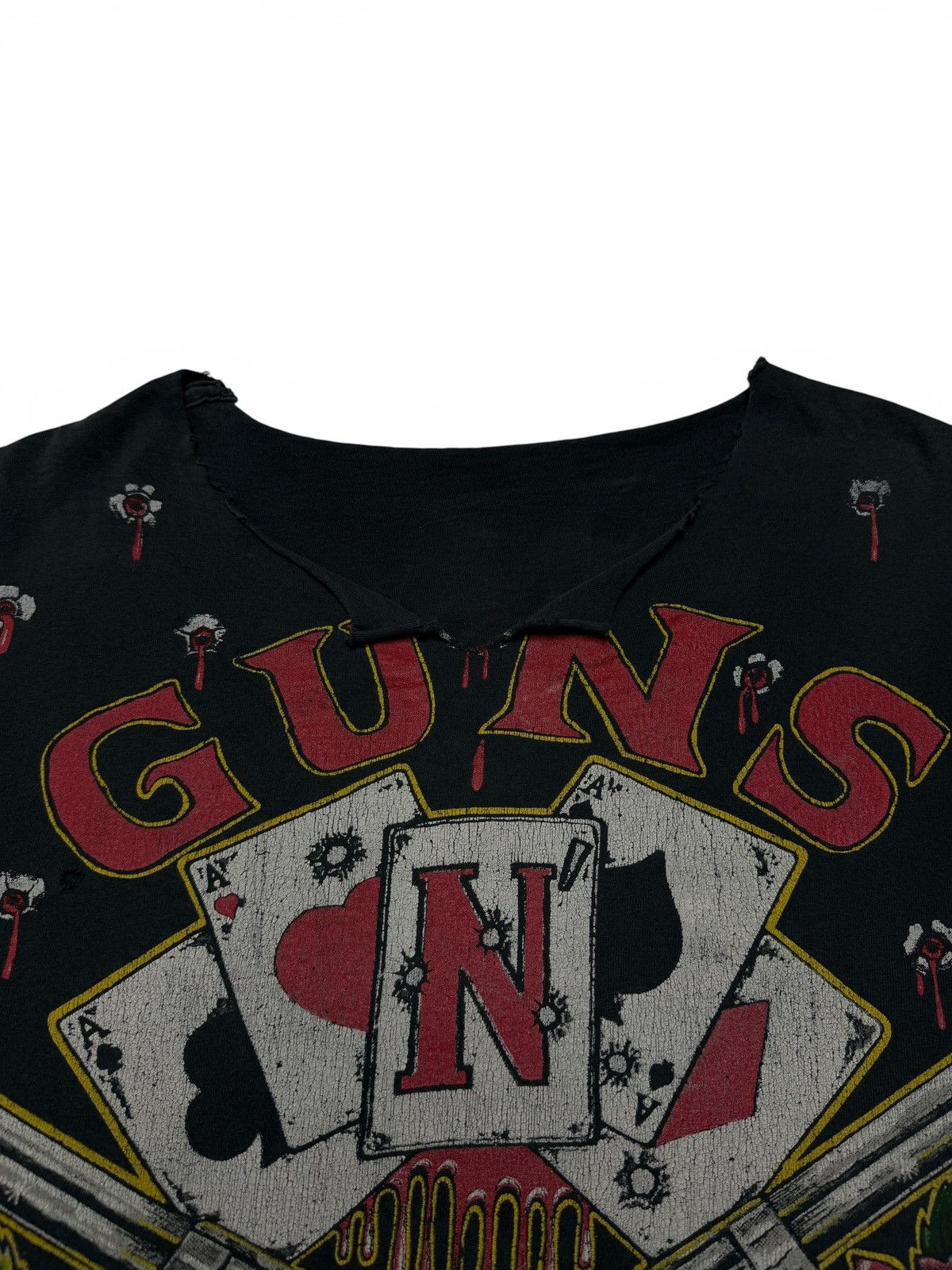 Band Tees Vintage 90’s Guns N Roses AOP Band Tee Shirt Size US XL / EU 56 / 4 - 3 Thumbnail