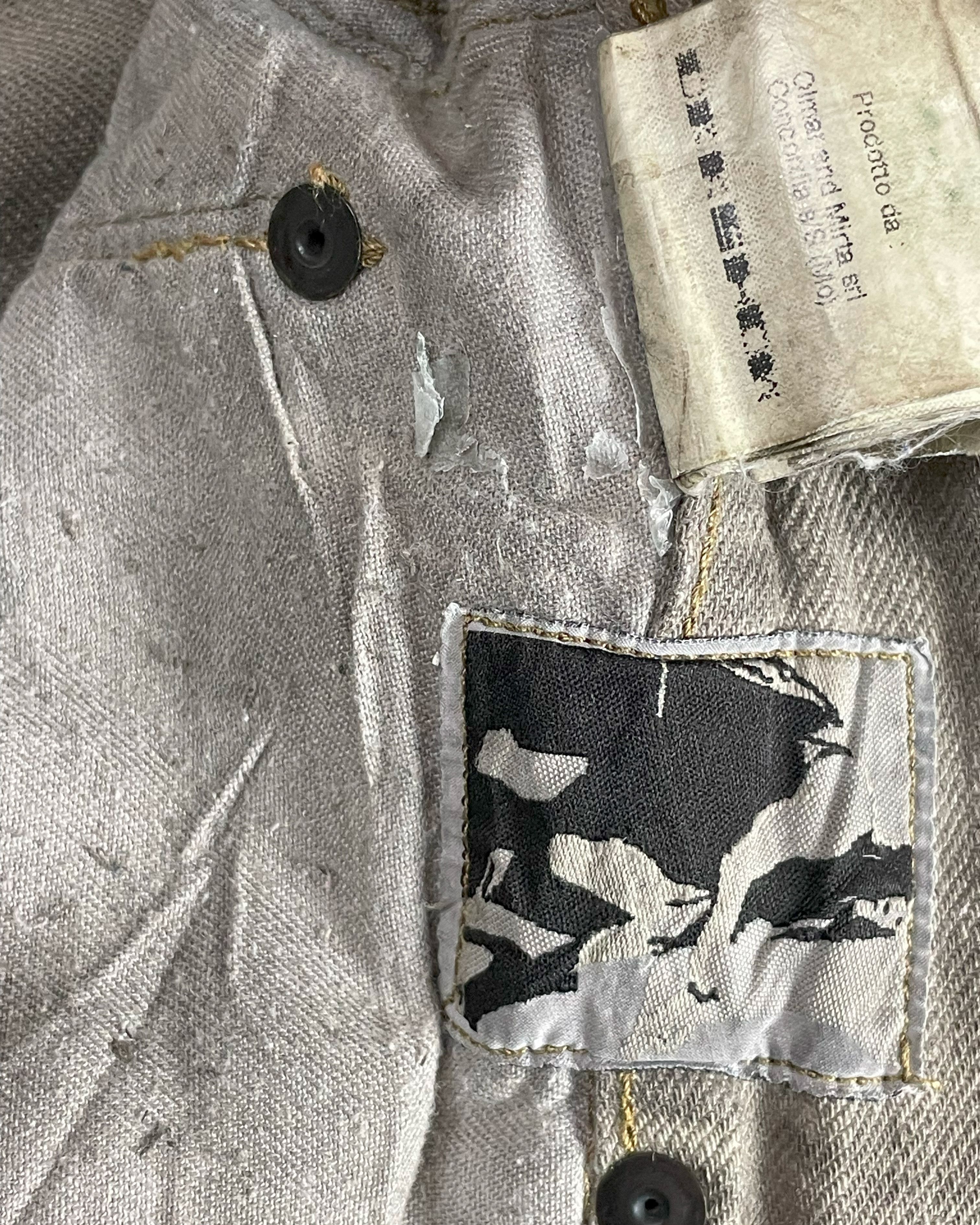 Rick Owens FW10 "GLEAM" SILVER MUD WASH WAXED DETROIT CUT JEANS Size US 30 / EU 46 - 14 Thumbnail