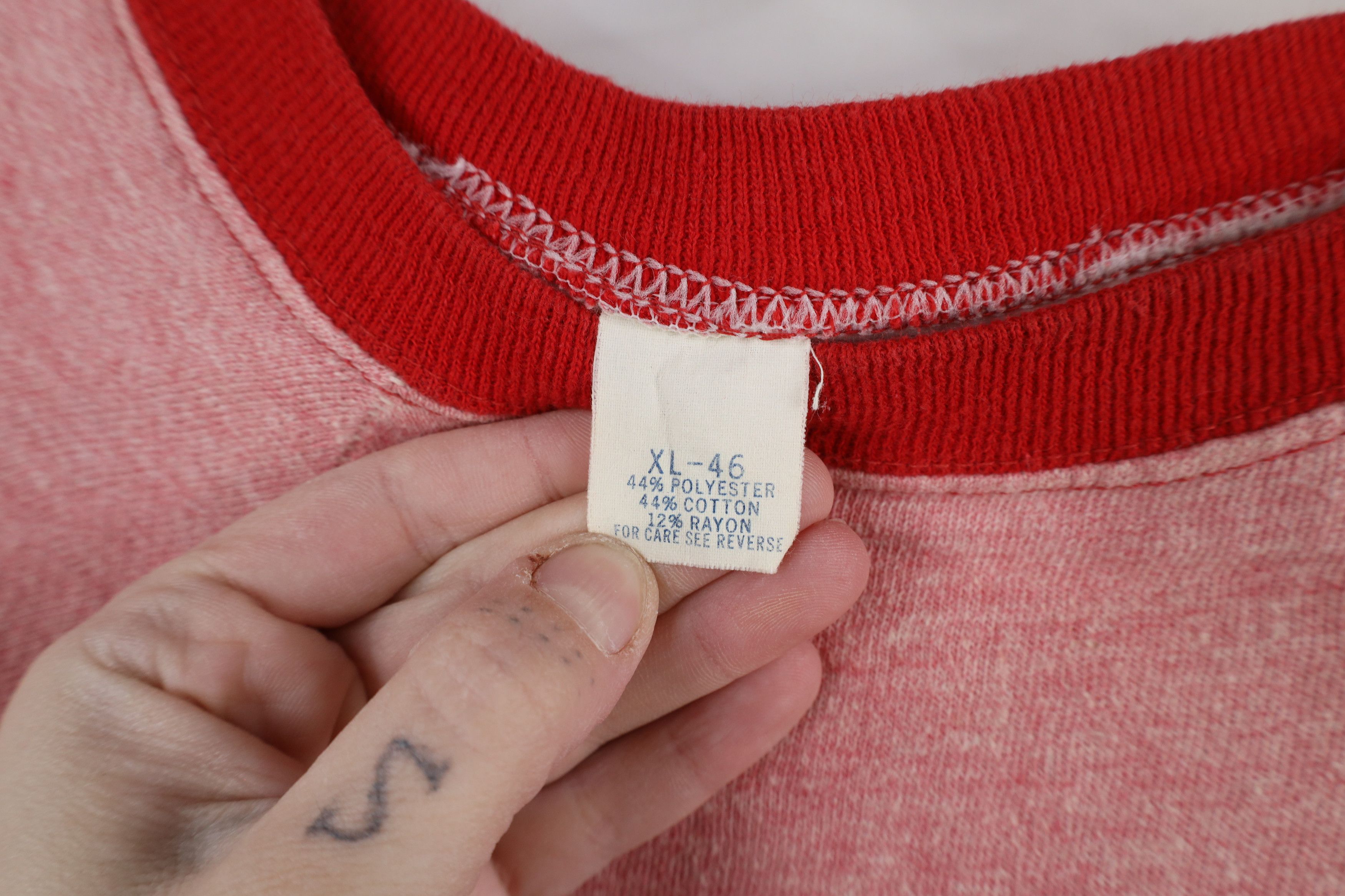 Russell Athletic × Vintage Vintage 60s 70s Russell Athletic Short Sleeve Sweatshirt Size US XL / EU 56 / 4 - 4 Thumbnail
