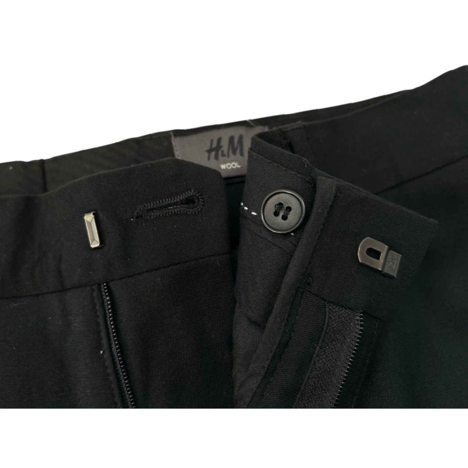 H&M VINTAGE H&M Dress Pants Mens 32R Wool Black 32 Inseam 32 Regular EUC 2010s Size US 32 / EU 48 - 6 Thumbnail