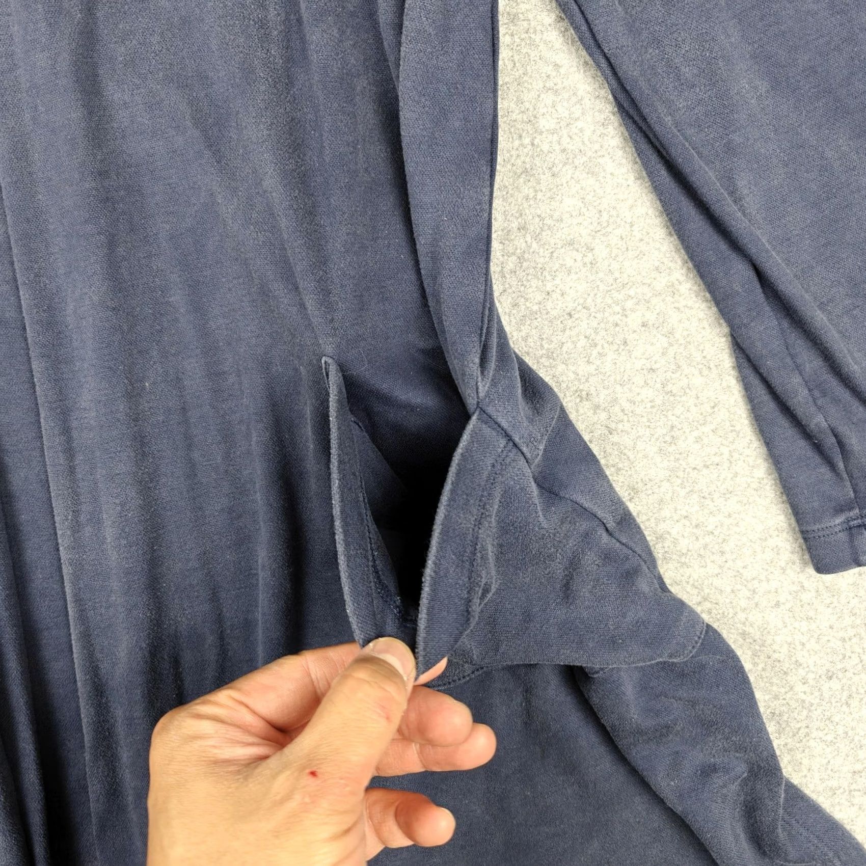 Eileen Fisher Eileen Fisher Cardigan Womens Medium Blue Tencel Lyocell Open Front Pockets Size M / US 6-8 / IT 42-44 - 3 Thumbnail