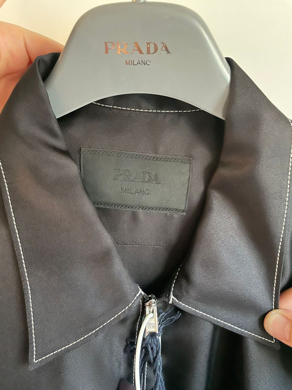 Designer × Prada Prada Silk Twill black Shirt Size US XL / EU 56 / 4 - 7 Thumbnail