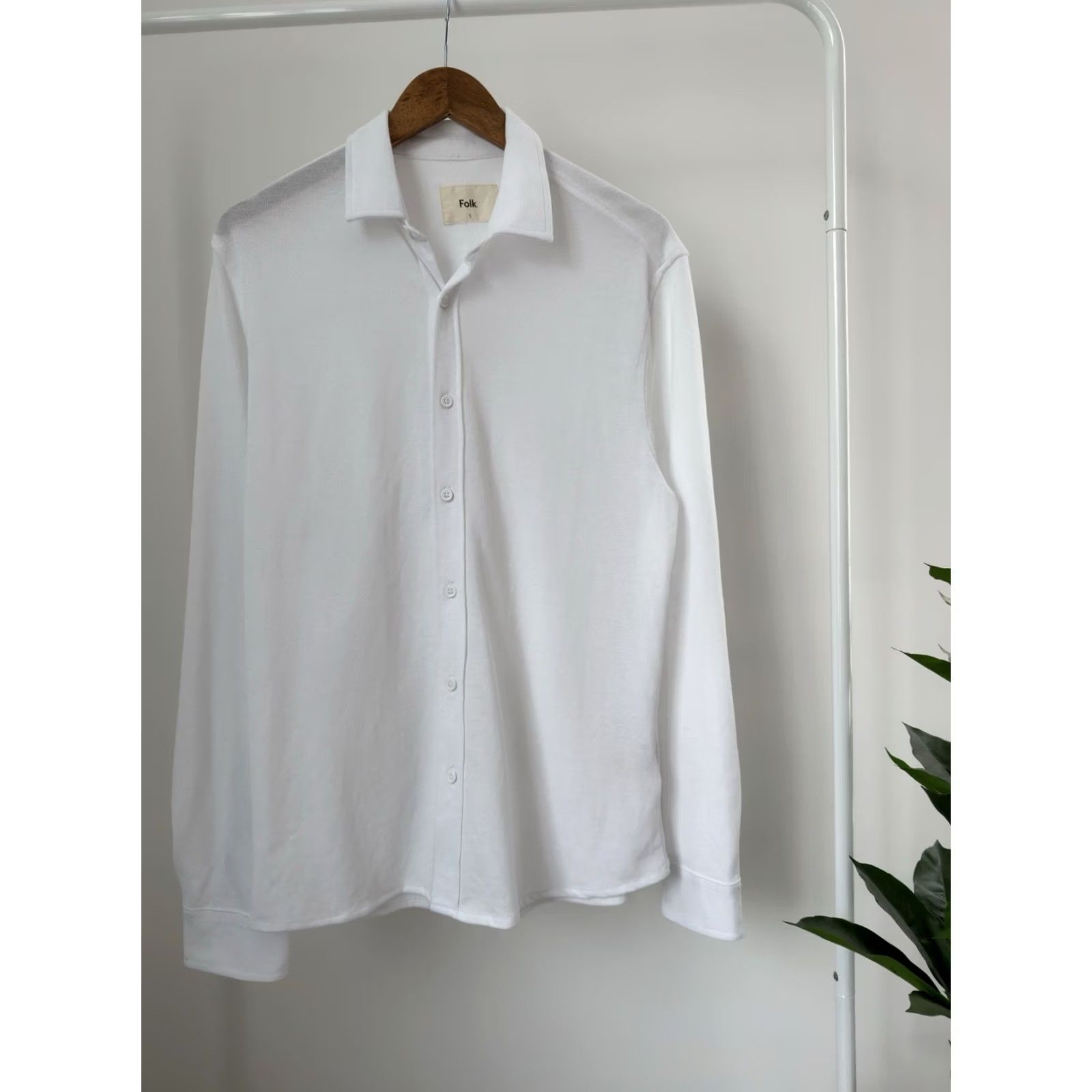 Folk VINTAGE Folk Button-Up Shirt L Men White Long Sleeve Casual Vintage 90s Classic Designer Streetwear Fourmal Y2K Luxary Italy Germany Pattern: Plaid Size US L / EU 52-54 / 3 - 2 Thumbnail