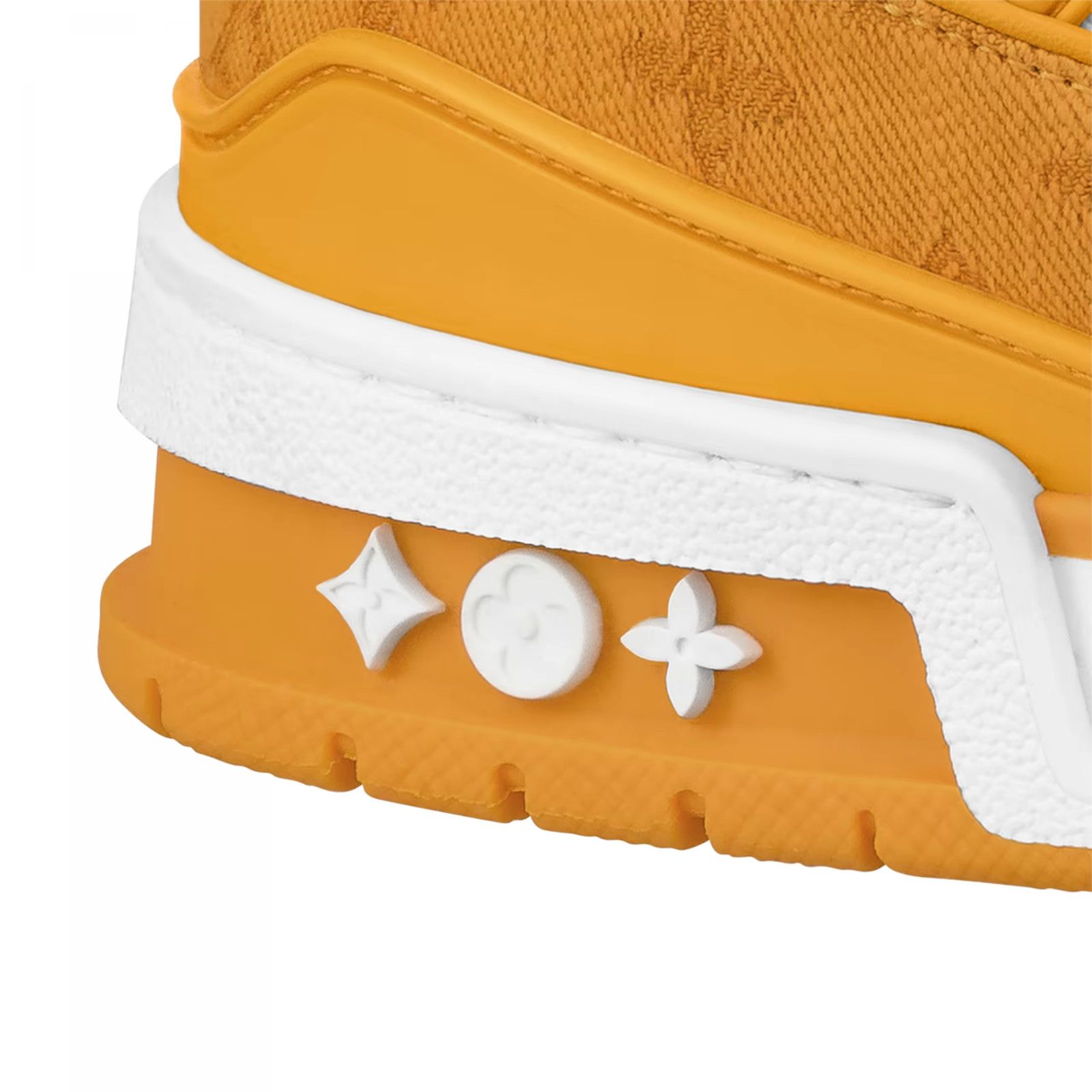 Louis Vuitton Louis Vuitton Yellow Denim White Empreinte Low Top Trainer Size US 9 / EU 42 - 4 Thumbnail