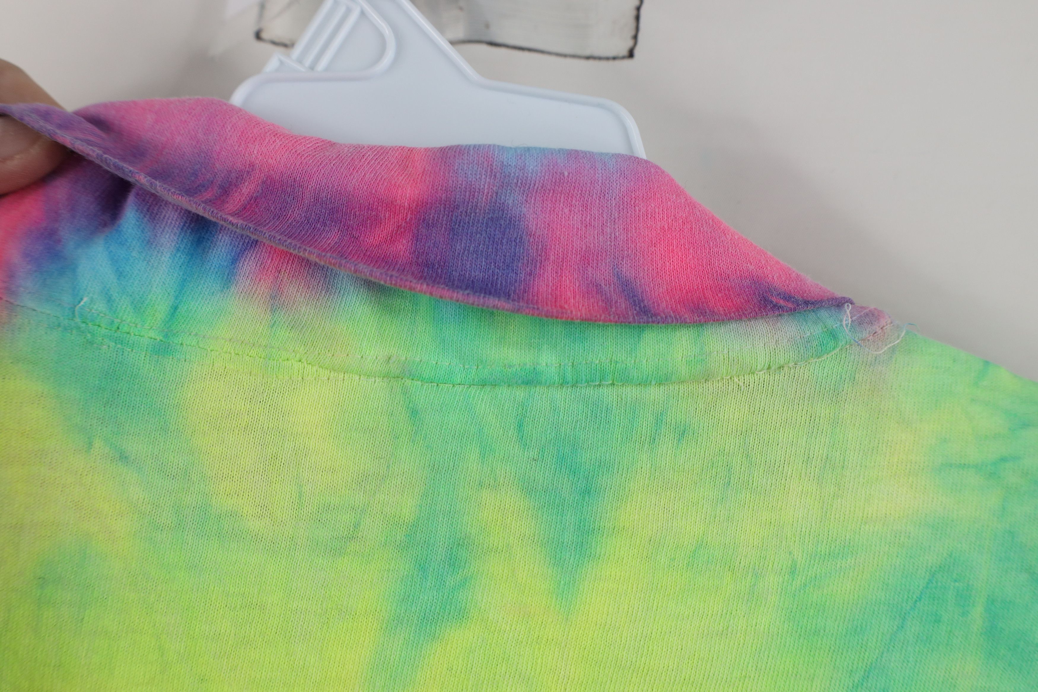 Vintage Vintage 90s Streetwear Tie Dye Swirl Turtleneck T-Shirt USA Size ONE SIZE - 11 Thumbnail