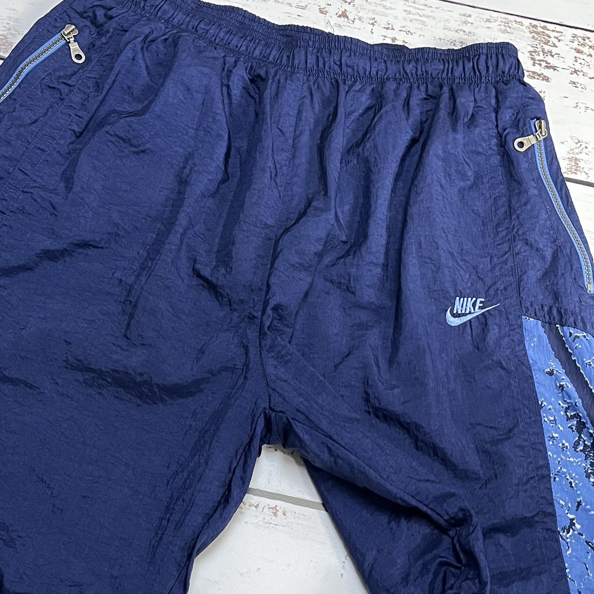 Nike × Vintage Nike Vintage Track Pants Nylon Y2K Drill Streetwear Swoosh Size US 36 / EU 52 - 11 Thumbnail