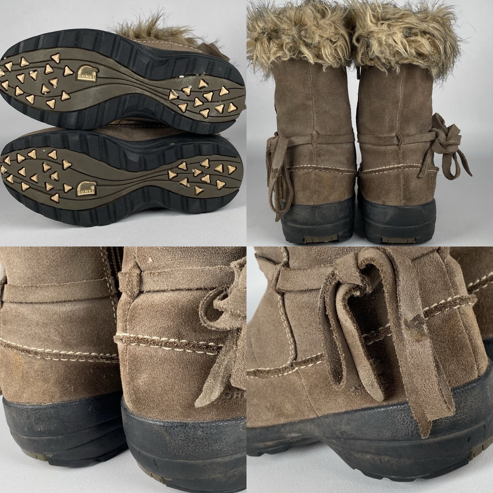 SOREL SOREL Northern Lite Tall Boots Women Brown Suede Leather Faux Fur Winter Boots Mid-Calf Size US 7 / IT 37 - 8 Thumbnail