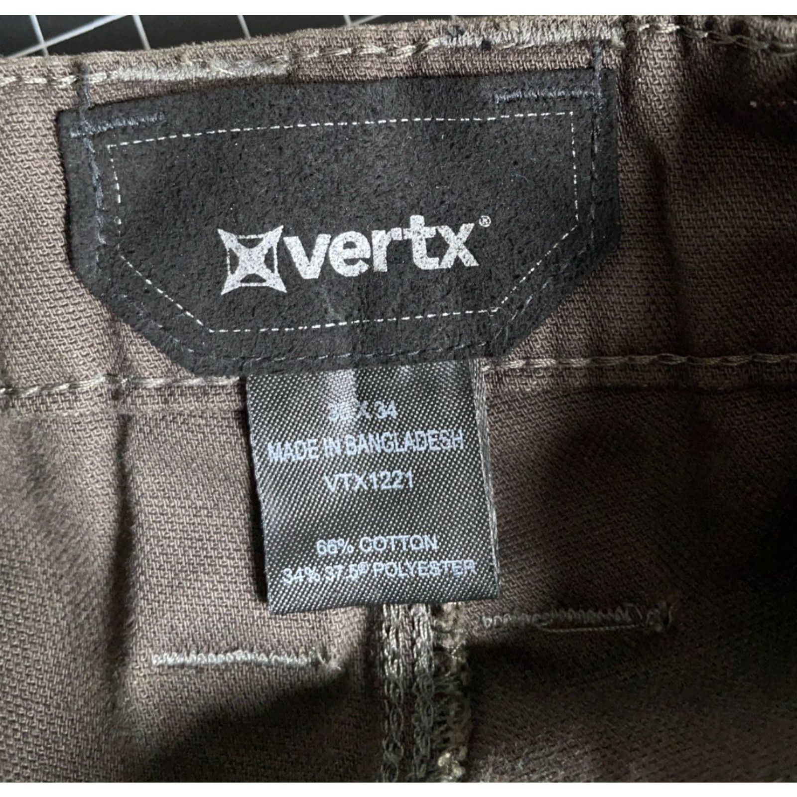 Vintage Vertx Travail Tactical Pants Men 38 x 34 Greenish Brown Cotton-Polyester Blend Zip Fly Carpenter Pockets Casual Outdoor Vintage: No (Flaws) Size US 38 / EU 54 - 3 Thumbnail