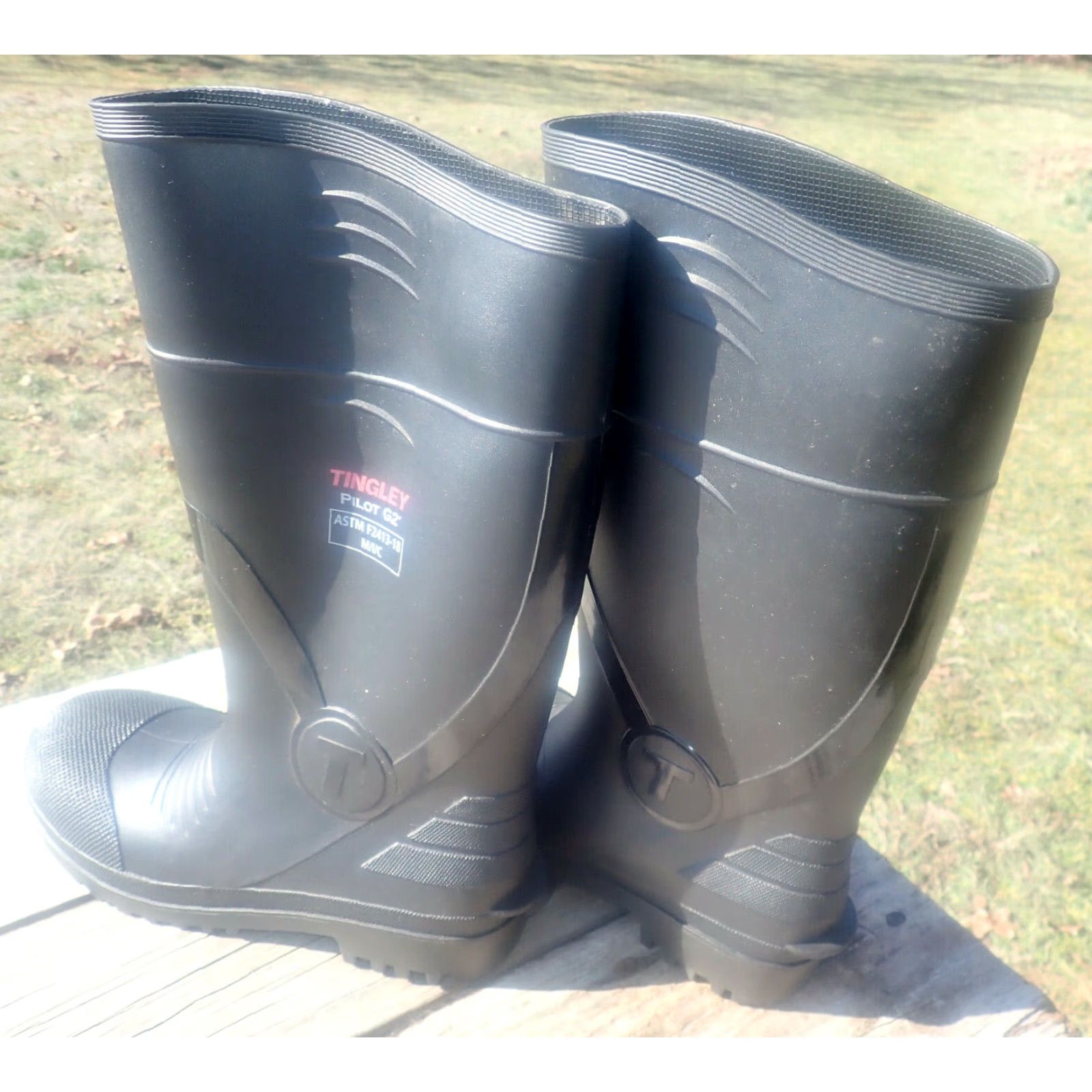 Vintage VINTAGE Servus Steel Toe Rain Boots Men Size 7 Black Waterproof Rubber Safety Footwear Size US 7 / EU 40 - 4 Thumbnail