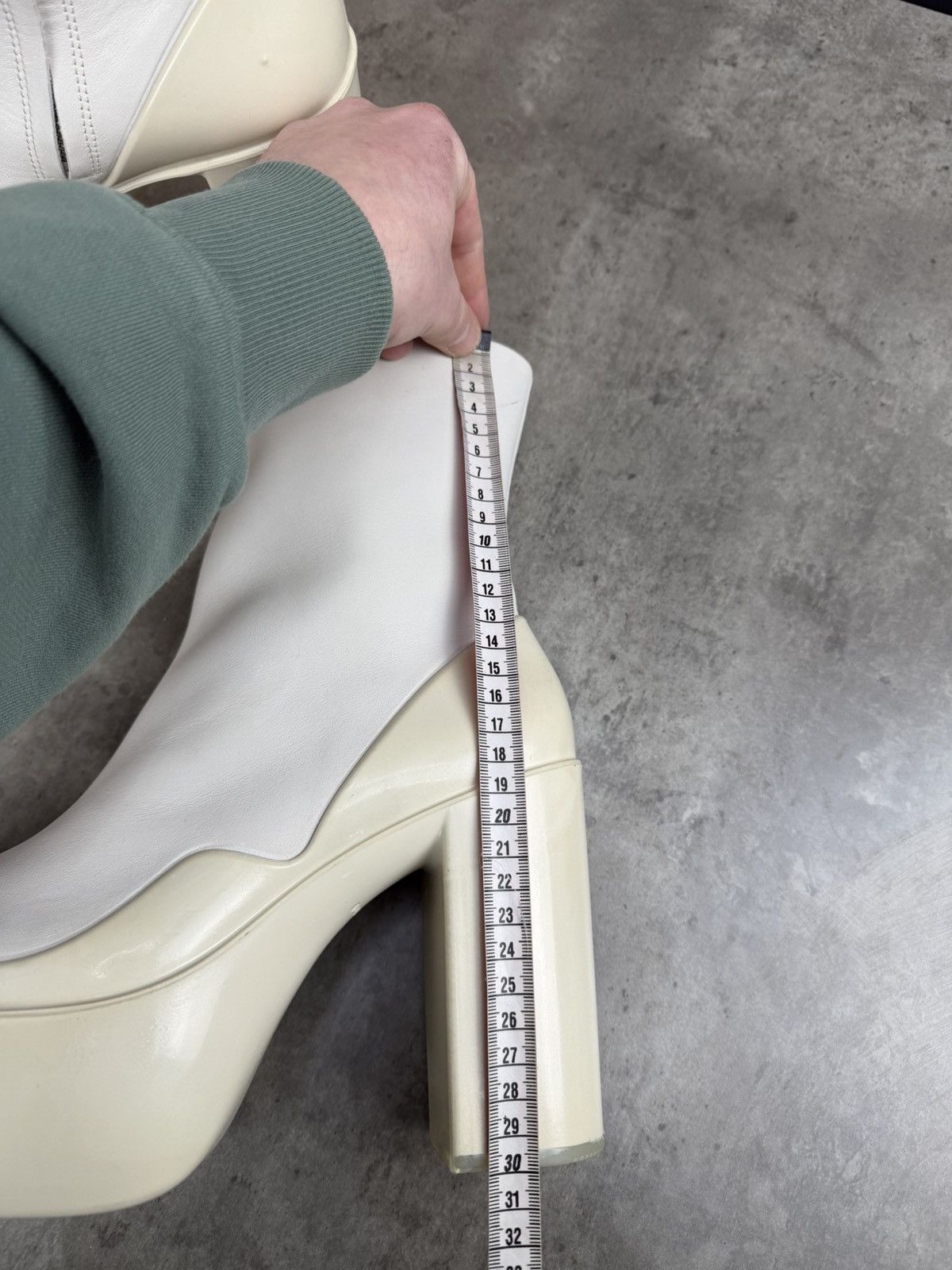 Peter Do at.kollektive x Peter Do Leather Platform Ankle Boots White Size US 10 / IT 40 - 19 Thumbnail