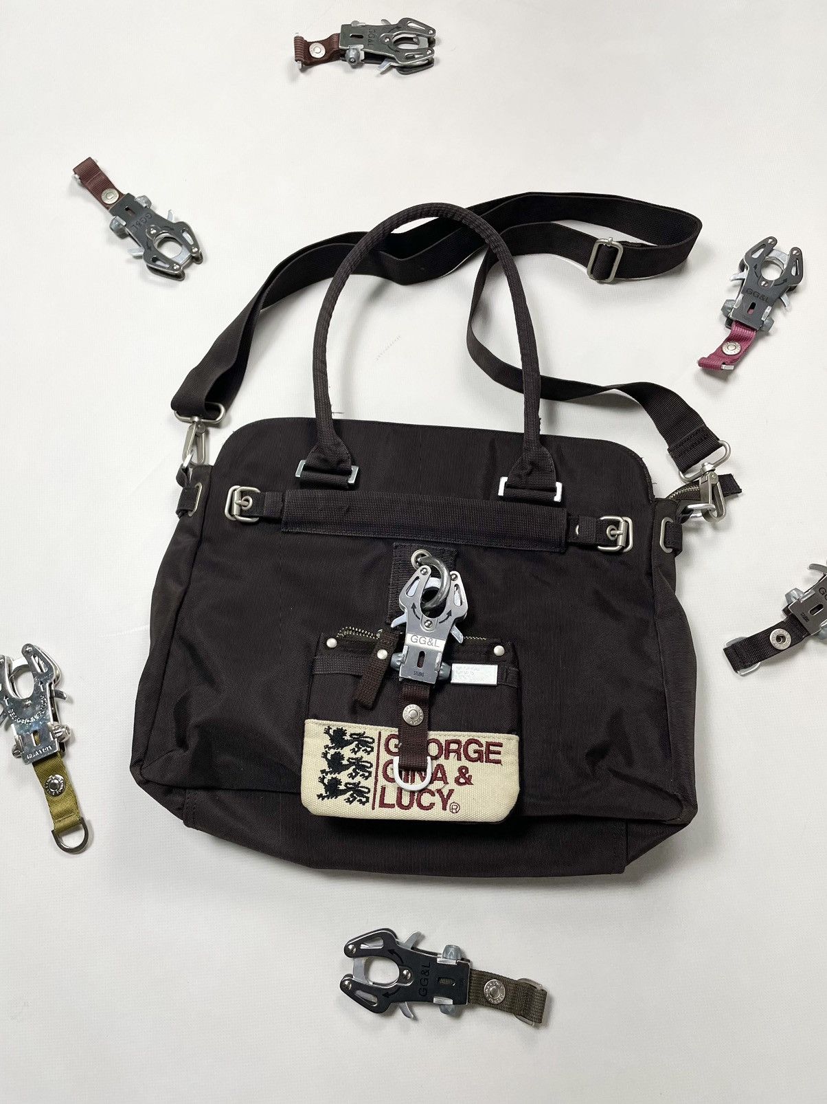 Japanese Brand George Gina & Lucy Grace Brown Alyx Carabiner Bag Y2K GGL Size ONE SIZE - 3 Thumbnail