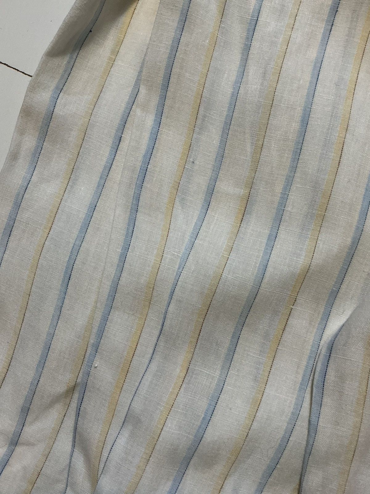 Ermenegildo Zegna Ermenegildo Zegna 100% Linen Striped Pocket Button Shirt Size US M / EU 48-50 / 2 - 10 Thumbnail