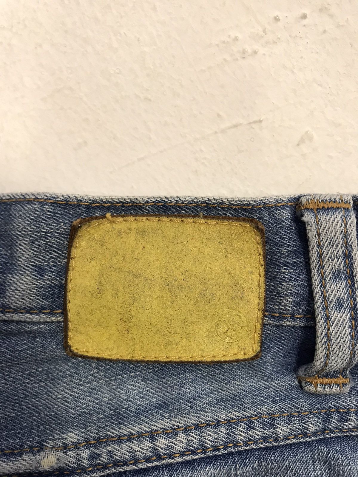 Designer Tete Homme Issey Miyake Cargo Bondage Denim Jeans Pants Size US 33 - 8 Thumbnail