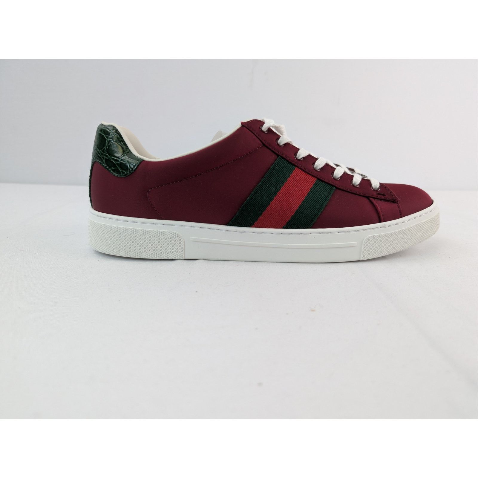 Gucci o1rshd1 Ace leather-trimmed sneakers in Red Size US 9.5 / EU 42-43 - 4 Thumbnail