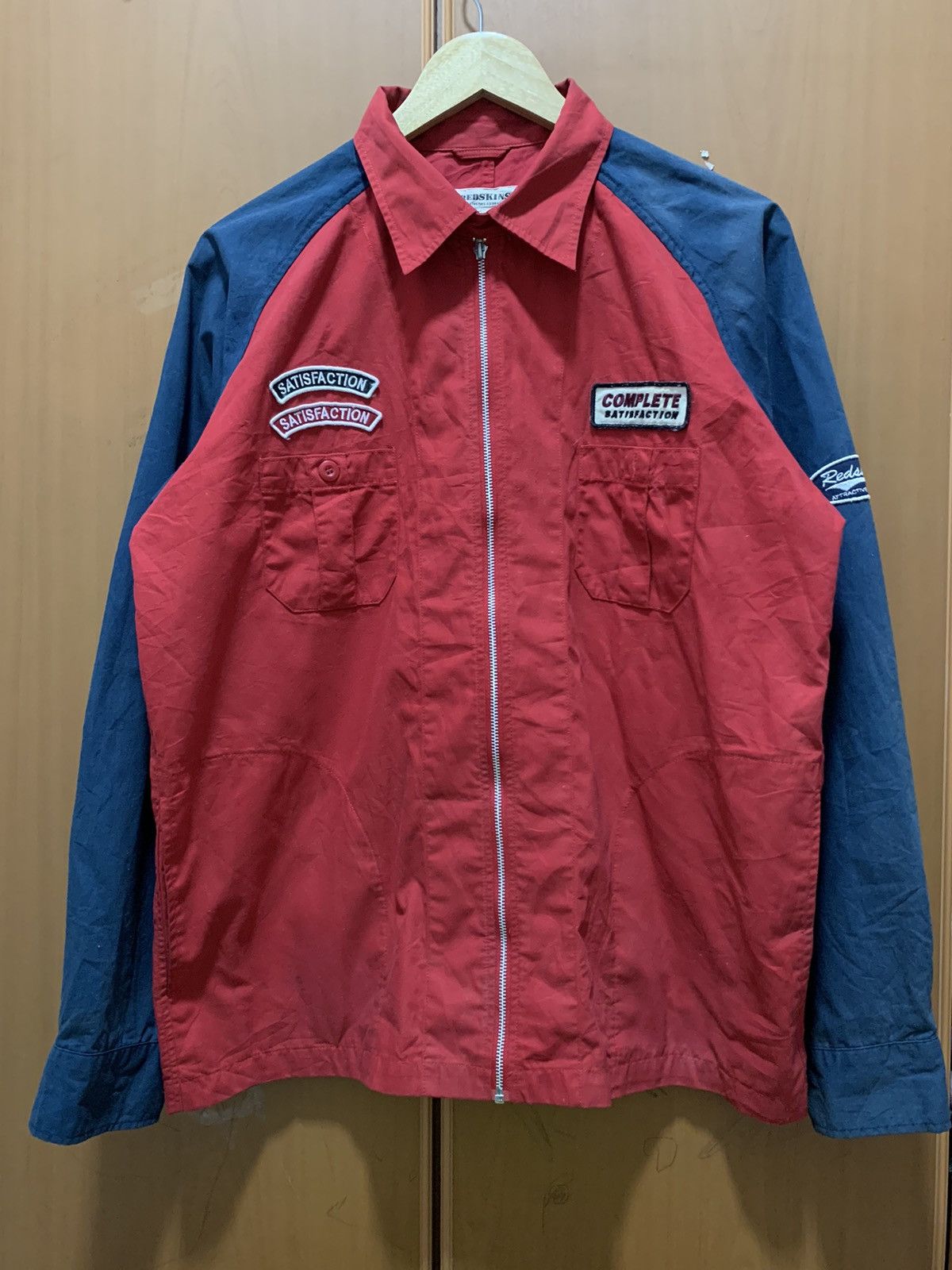 Japanese Brand Vintage Redskins Patches Zipper Size US L / EU 52-54 / 3 - 1 Thumbnail