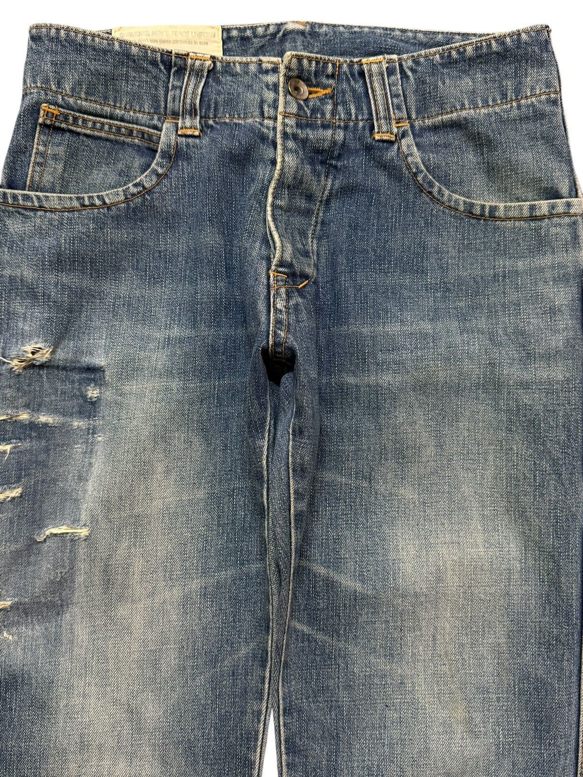 Johnbull Vintage 90s Japan Johnbull Blue Faded Wash Whisker Style Size US 30 / EU 46 - 3 Thumbnail