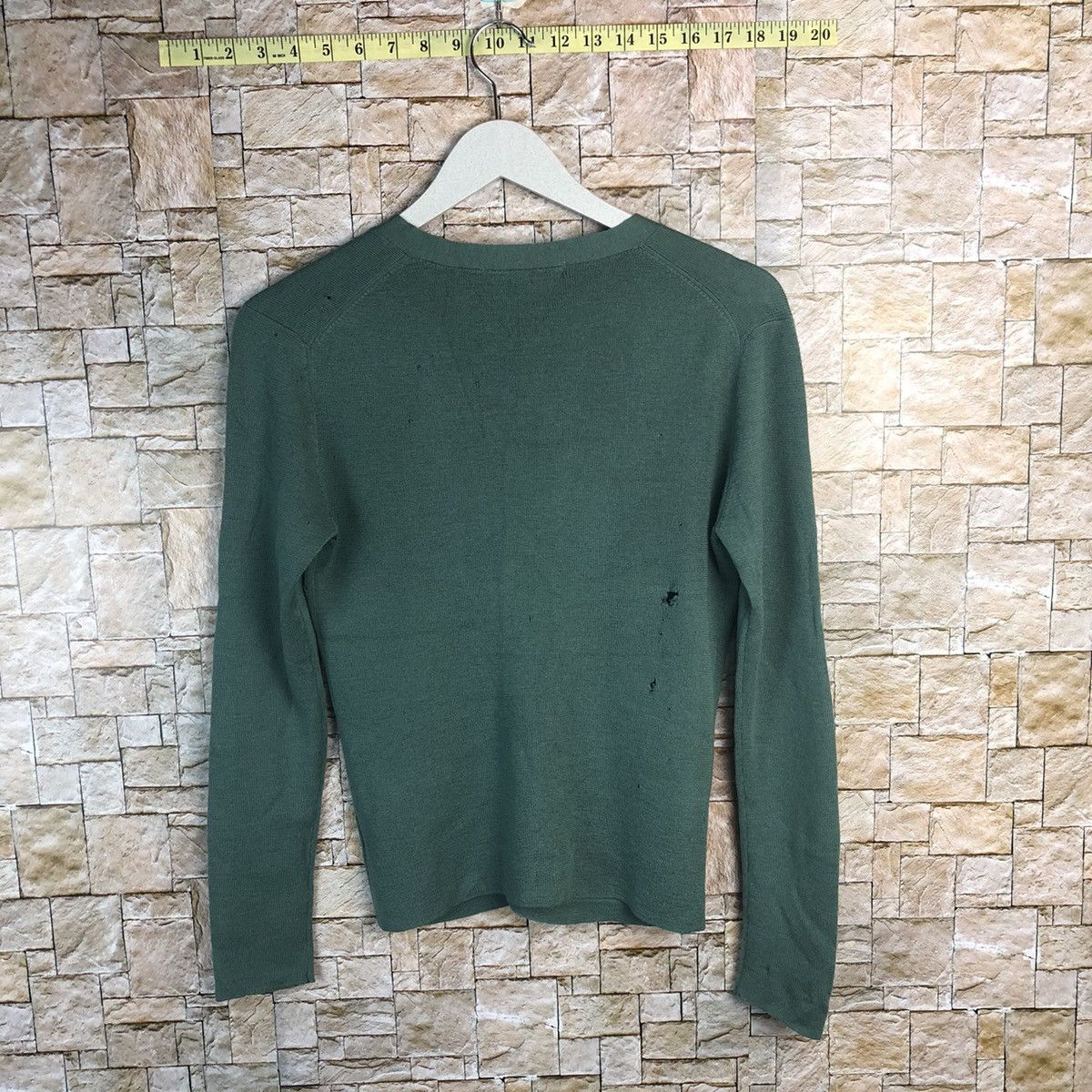 Vintage Les Halles Green Cardigan Knitwear #A163 Size S / US 4 / IT 40 - 14 Thumbnail