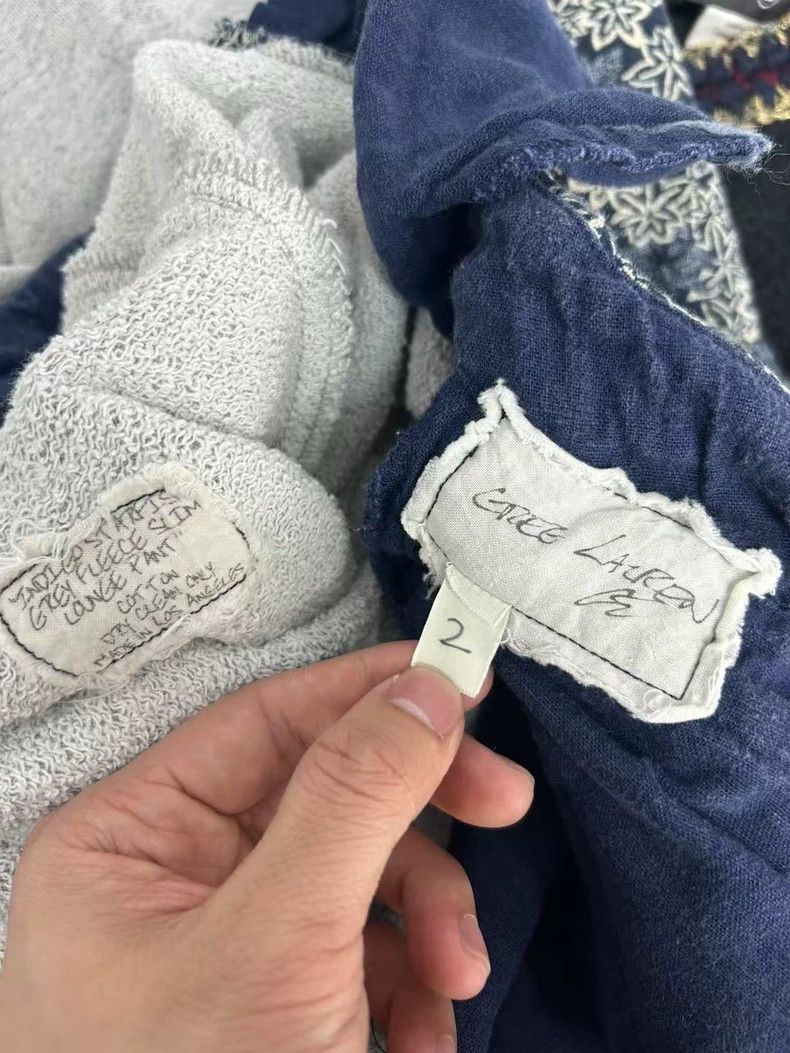 Greg Lauren Greg Lauren size 2 Gray corset drawstring kangaroo pants 2 Size US 28 / EU 44 - 5 Thumbnail