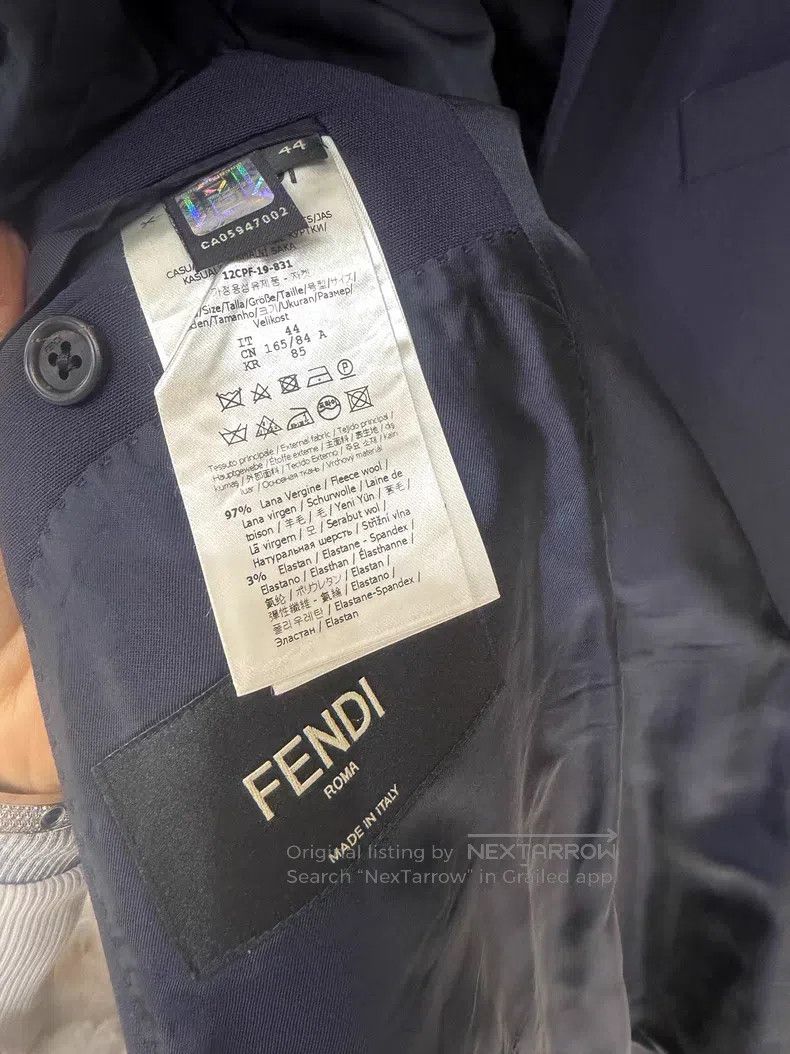 Fendi Fendi FF Logo Branded Blazer Size 44L - 5 Thumbnail