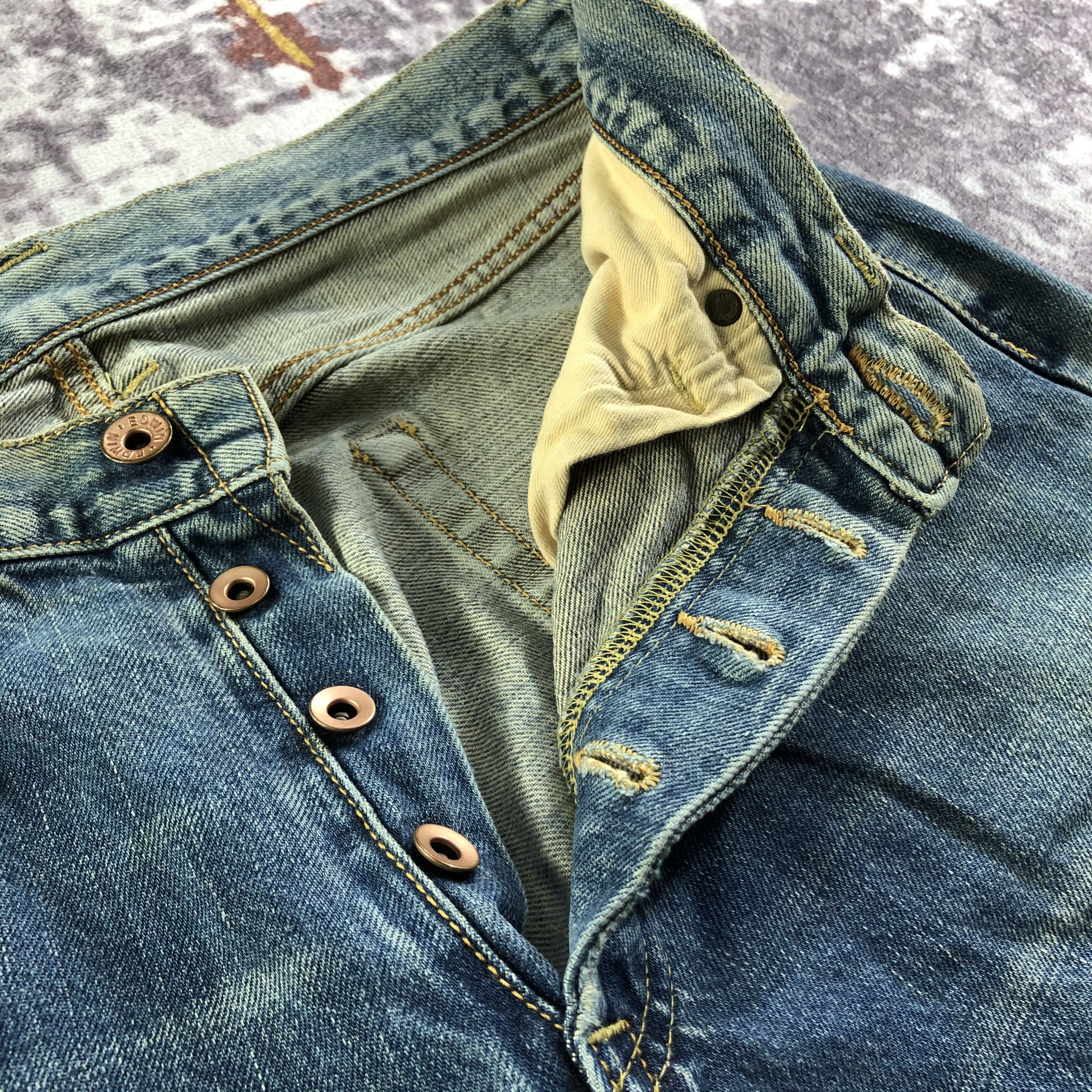Edwin Vintage Blue Wash Edwin 505 Selvedge Jeans-JM3555 Size US 31 - 7 Thumbnail