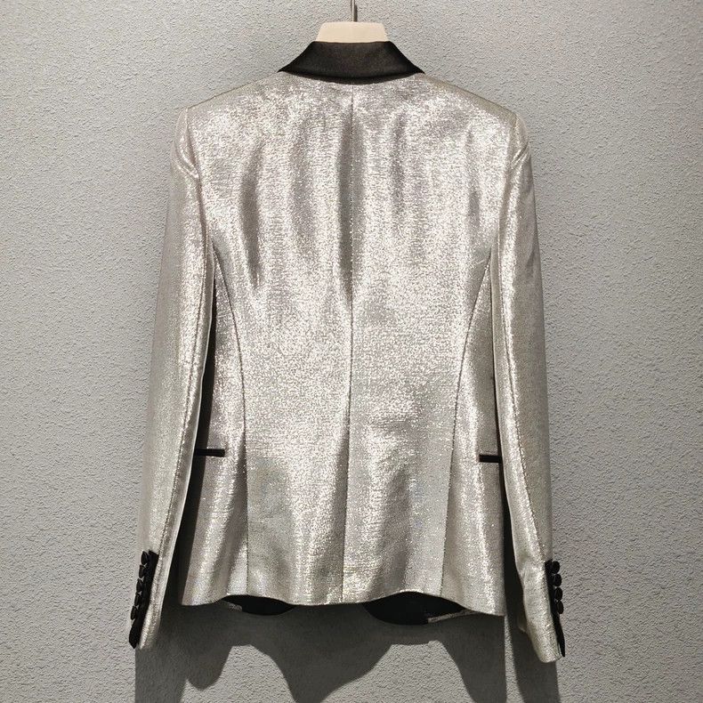 Saint Laurent Paris Saint Laurent Sequin Blazer Jacket Women's- Size XS / US 0-2 / IT 36-38 - 2 Thumbnail