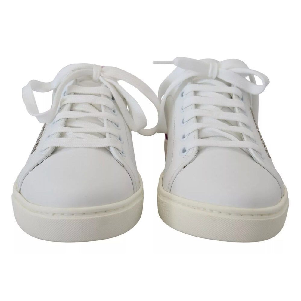 Dolce & Gabbana Dolce & Gabbana White Classic Sneakers Women Leather Shoes Size US 5 / IT 35 - 2 Thumbnail