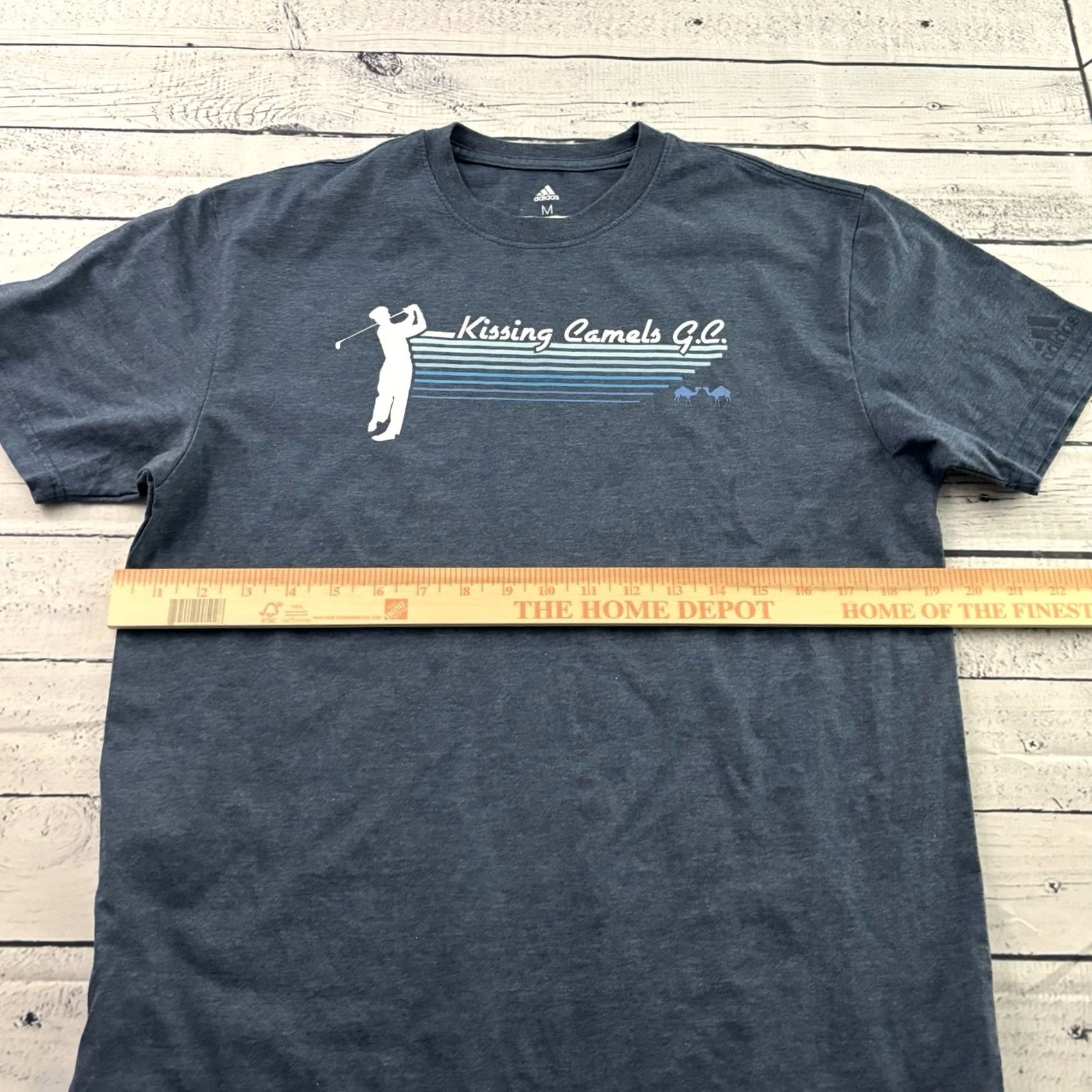 Adidas Adidas Kissing Camels GC Short Sleeve Golf T Shirt Men M Blue Size US M / EU 48-50 / 2 - 4 Thumbnail
