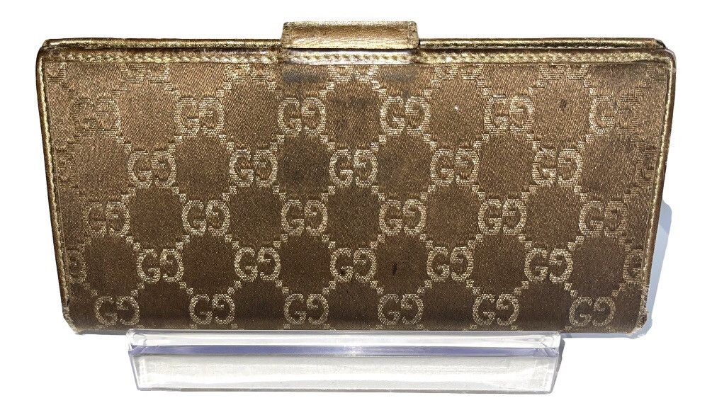 Gucci ***SOLD***Gucci Wallet Gold Iridescent Abbey GG Guccissima Size ONE SIZE - 3 Thumbnail