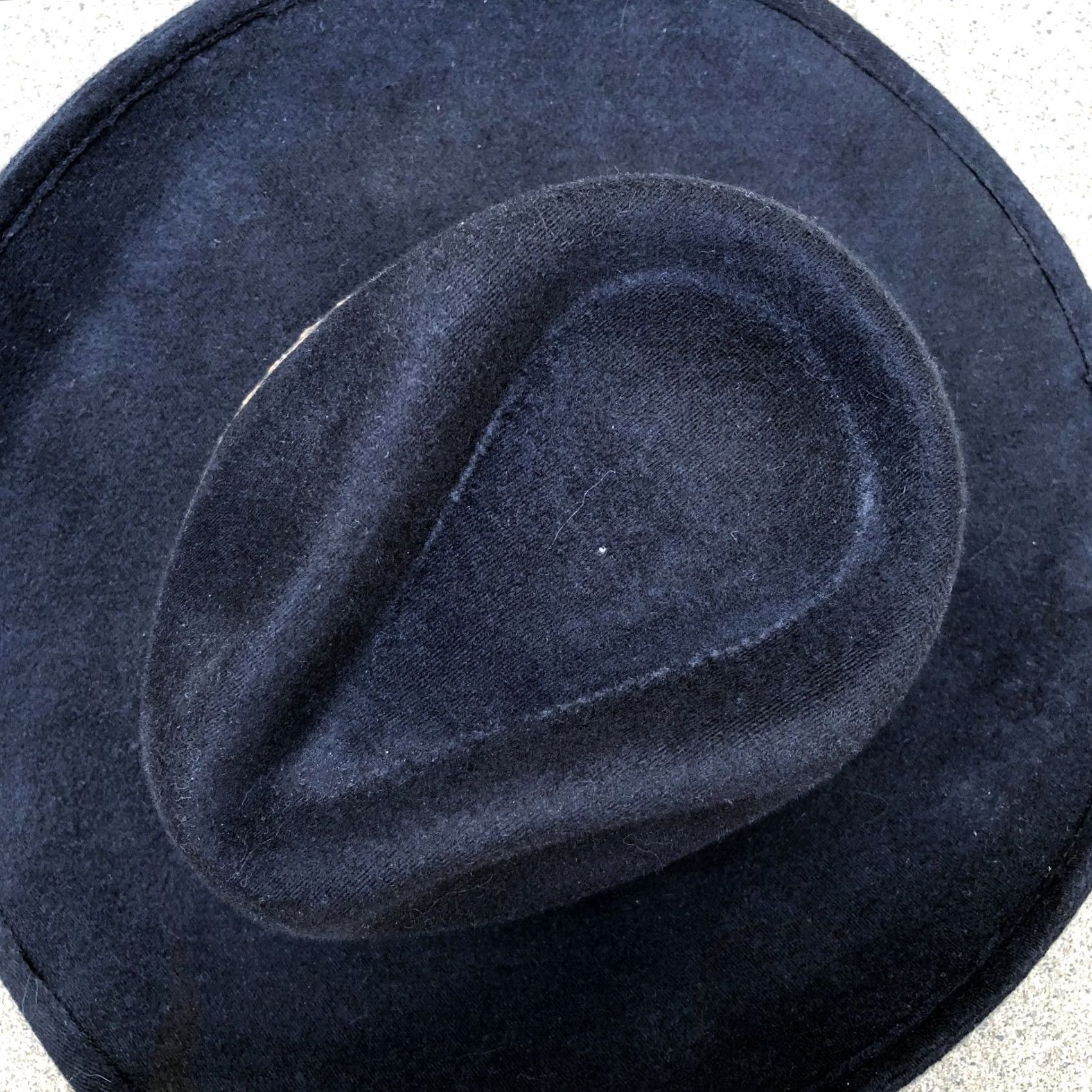 Express WESTERN EXPRESS Cowboy Felt Hat Men's M Black Wide Brim Cap Size ONE SIZE - 6 Thumbnail