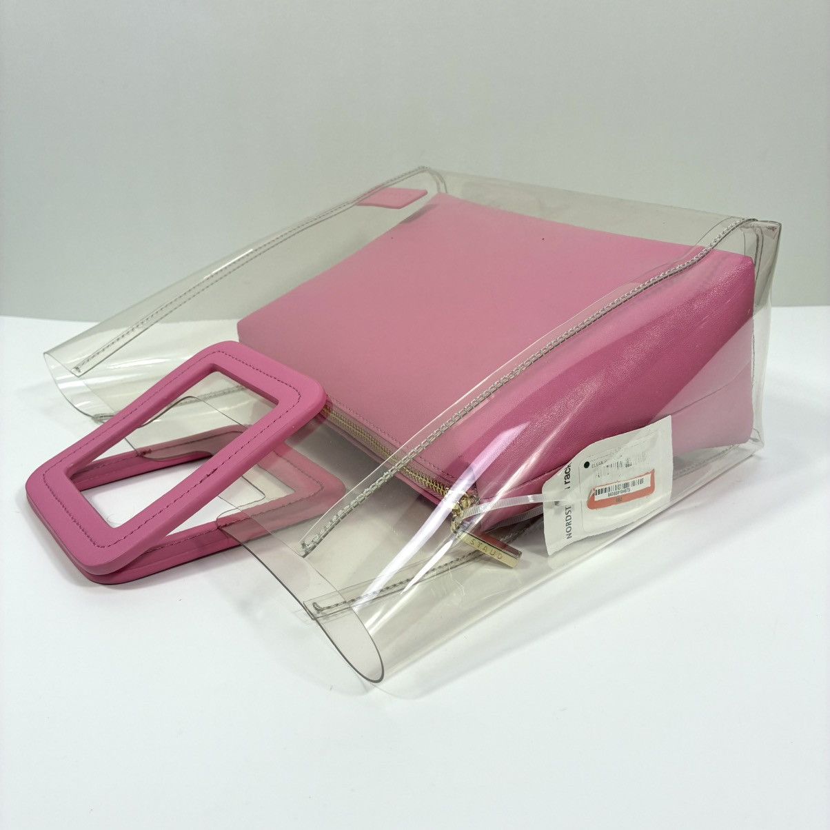 Staud Staud Shirley Transparent Handbag Tote Leather Clear Pink Size ONE SIZE - 15 Thumbnail