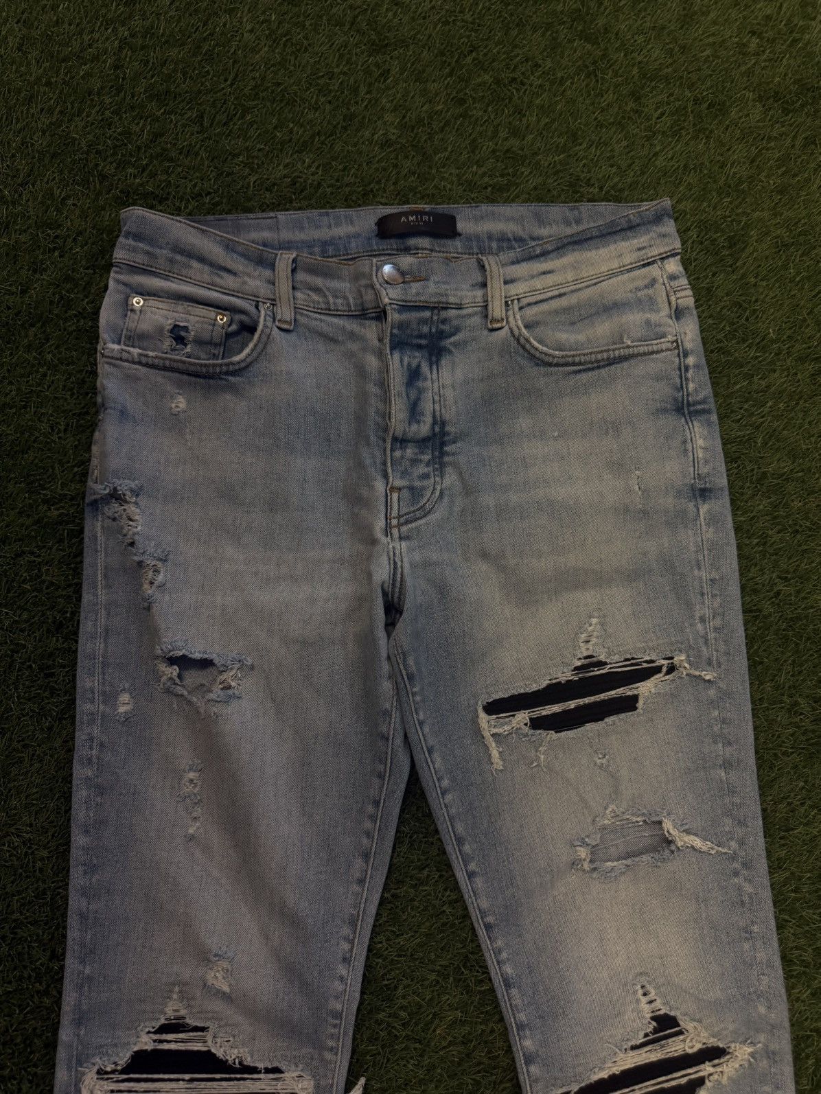 Amiri Amiri MX1 Jeans Size 33 Clean Blue Black Patch 🧼 Size US 33 - 6 Thumbnail