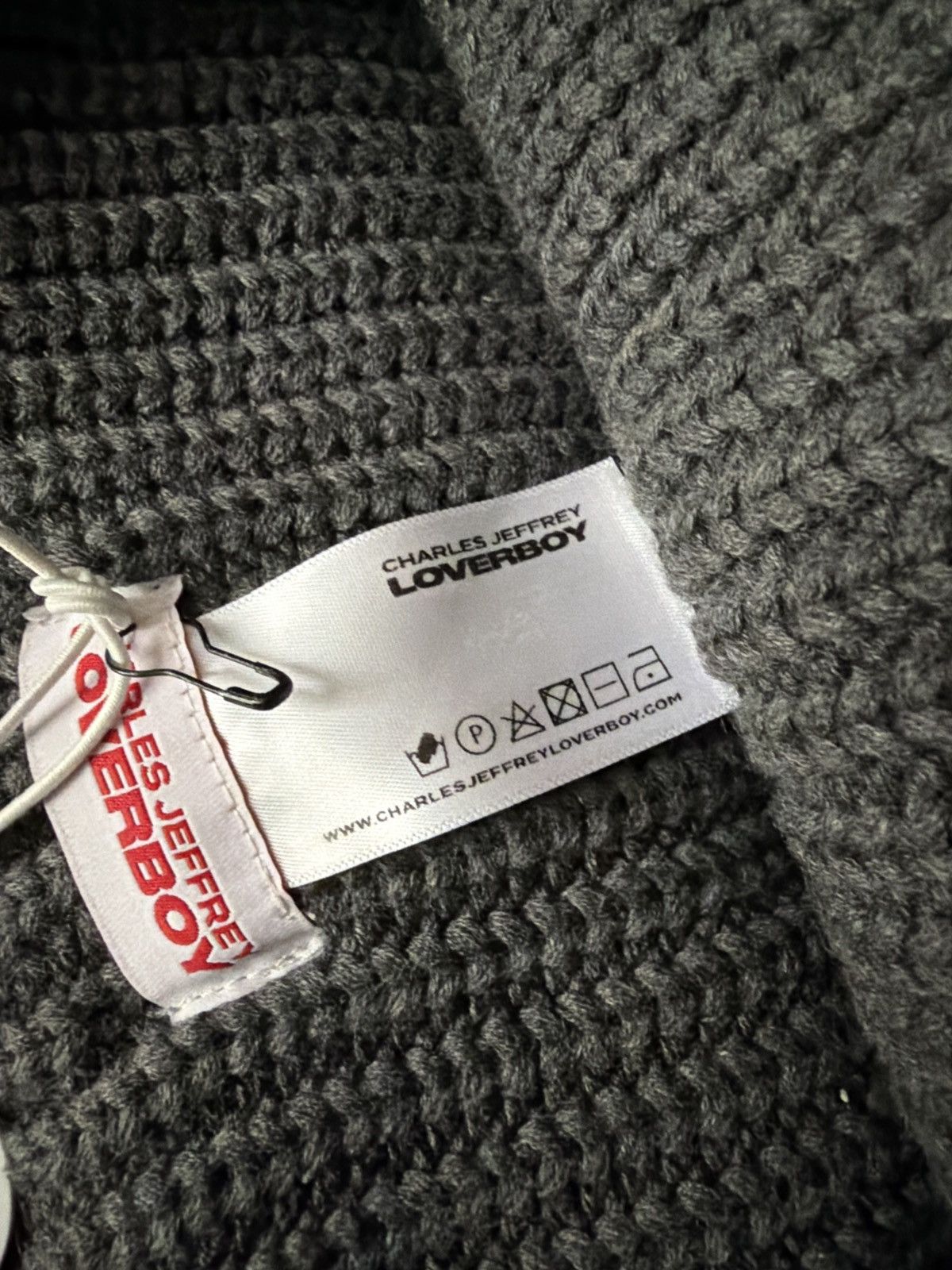 Charles Jeffrey LOVERBOY Charles Jeffrey Loverboy Gray Supersized Chunky Ears beanie Size ONE SIZE - 6 Thumbnail