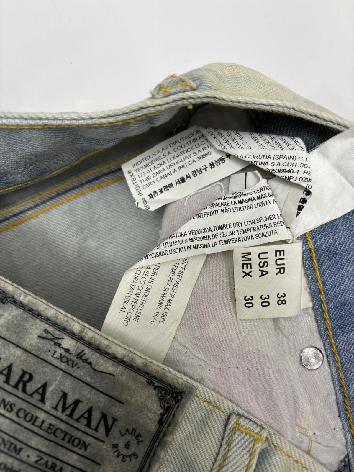 Kapital × Zara ZARA JEANS MUD WASH DISTRESSED DENIM Size US 30 / EU 46 - 13 Thumbnail