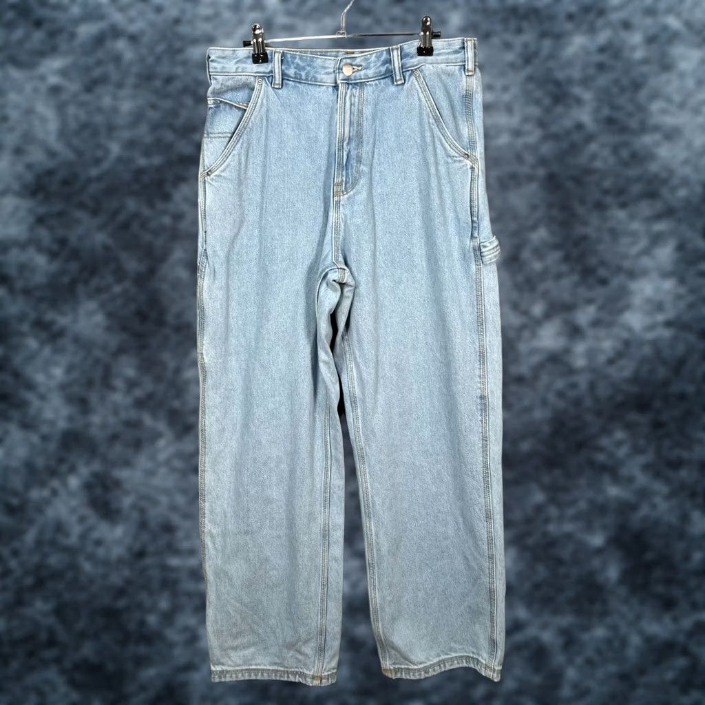 Zara Zara Mens Jeans 30 Blue Light Wash Denim Carpenter Pants 100% Cotton Size US 30 / EU 46 - 1 Thumbnail