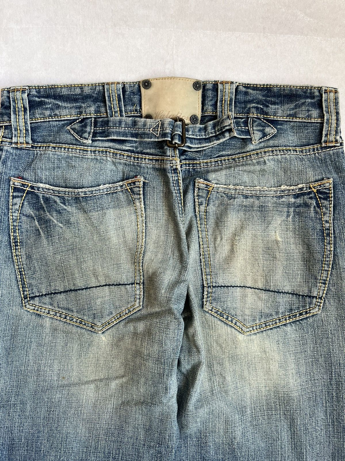 Japanese Brand Halation Buckle Belt Distressed Japanese Selvedge Denim Size US 32 / EU 48 - 14 Thumbnail
