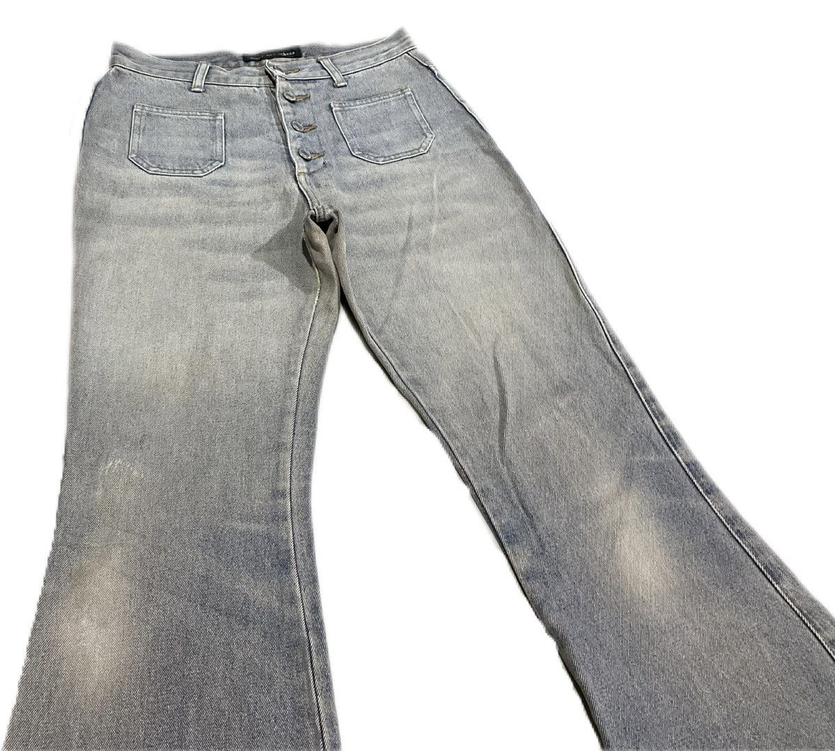 Hysteric Glamour × If Six Was Nine × Japanese Brand 🔥Sick Y2K Jouer Aux Echecs Mud Wash Flared Denim Size US 28 / EU 44 - 2 Thumbnail