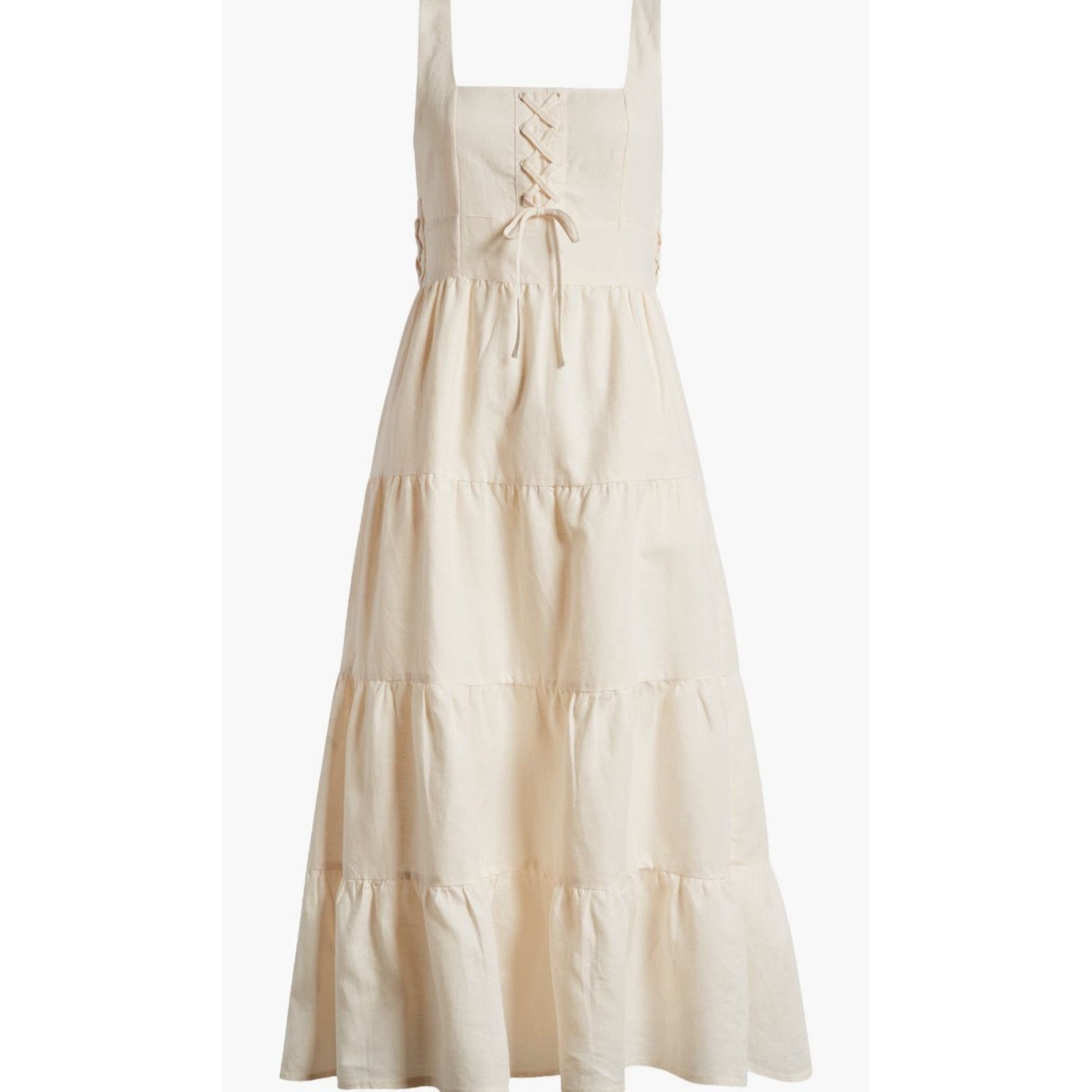 Paige Nwt Paige Ophella Cotton Linen Dress marble white sz 4 Size S / US 4 / IT 40 - 4 Thumbnail
