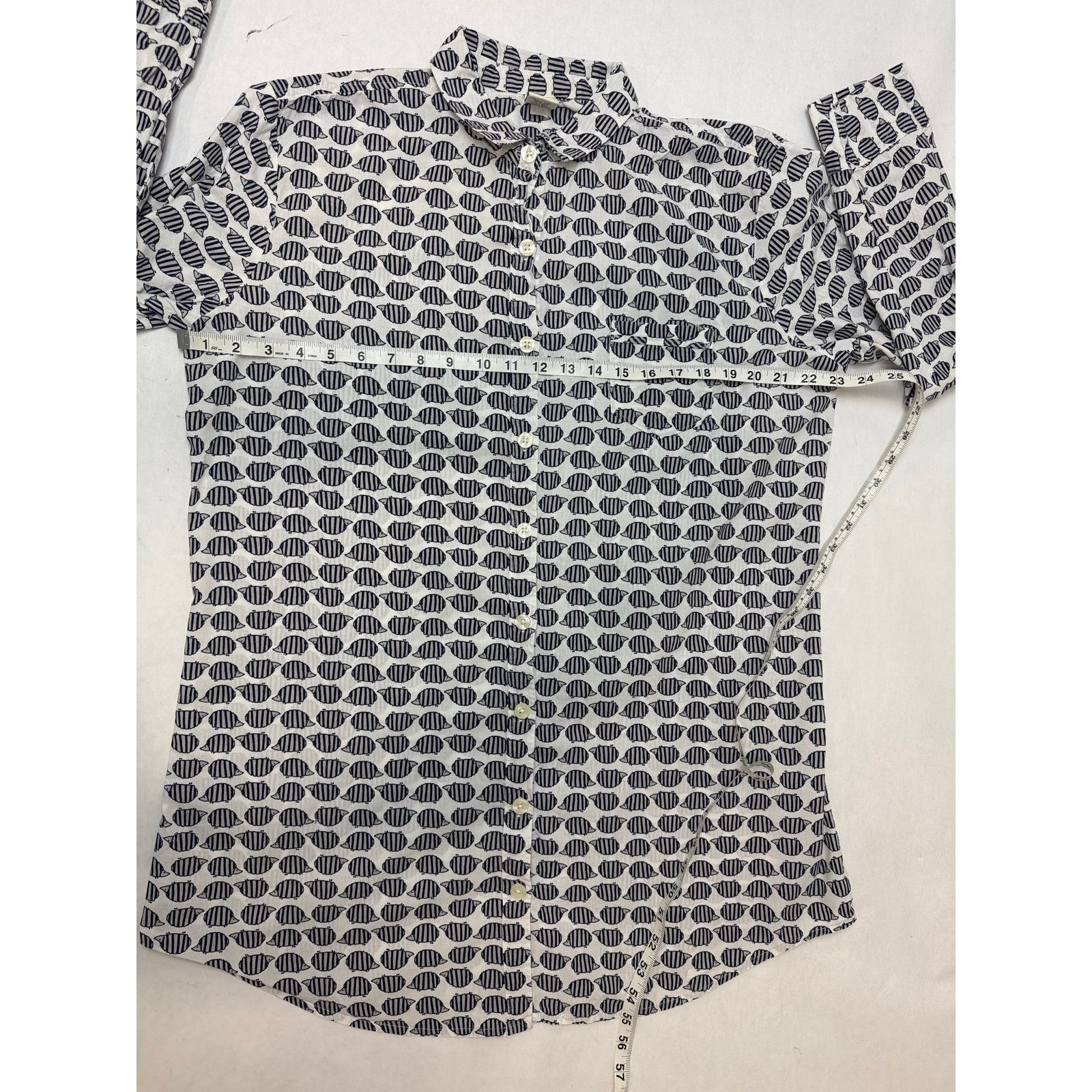 Sonoma Hedgehog Print Button Down Shirt 100% Cotton Sonoma - Large Size L / US 10 / IT 46 - 2 Thumbnail