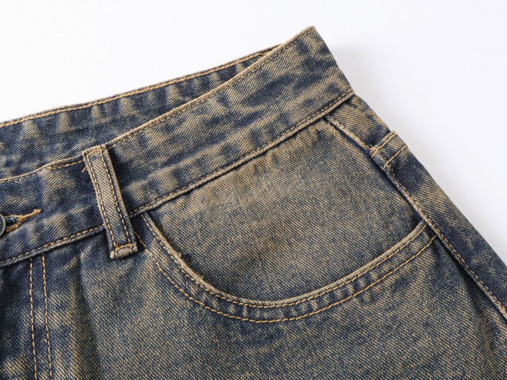 Vintage American retro washed distressed jeans for men Size US 32 / EU 48 - 4 Thumbnail