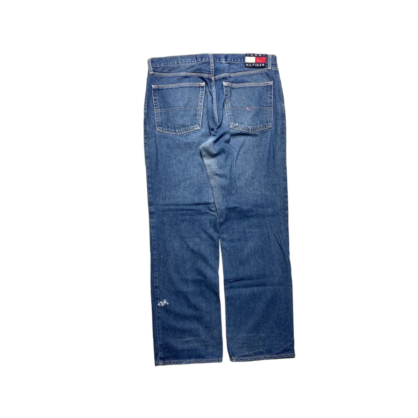 Tommy Hilfiger VINTAGE Tommy Hilfiger Jeans Men 38x32 Blue Wide-Leg Hip Hop Skater Baggy Y2K Size US 38 / EU 54 - 1 Thumbnail