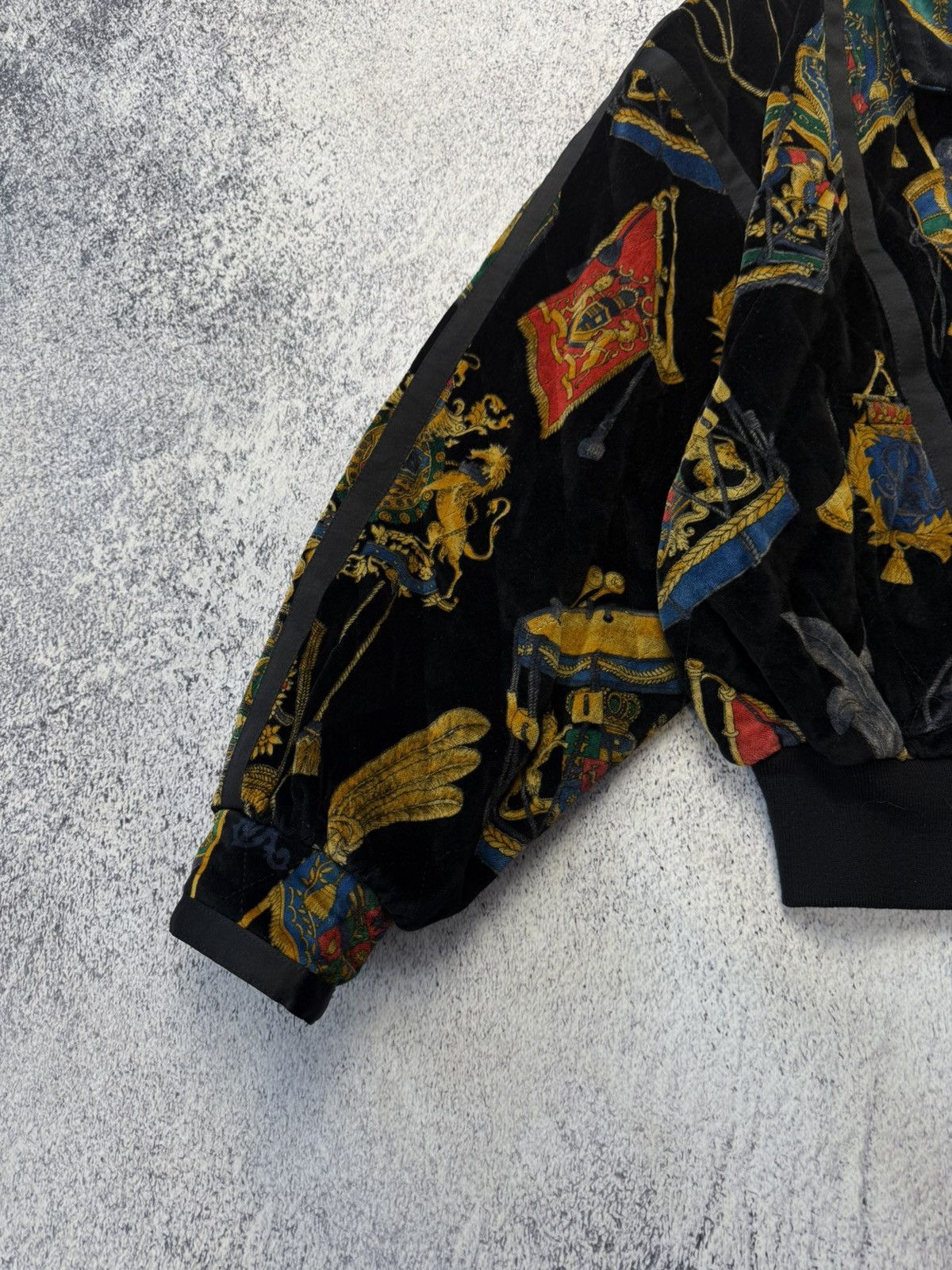 Escada Escada by Margaretha Ley 1980's Multi Printed Velvet Jacket Size XS / US 0-2 / IT 36-38 - 12 Thumbnail