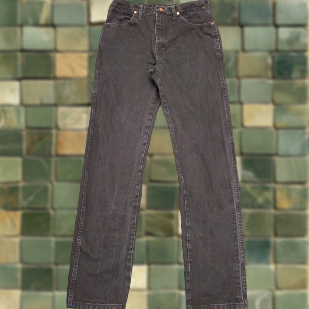 Wrangler Wrangler Jeans Mens 33x36 Black Heavyweight Denim 1013MWZWK Western Cowboy Rodeo Jeans Size US 33 - 1 Thumbnail