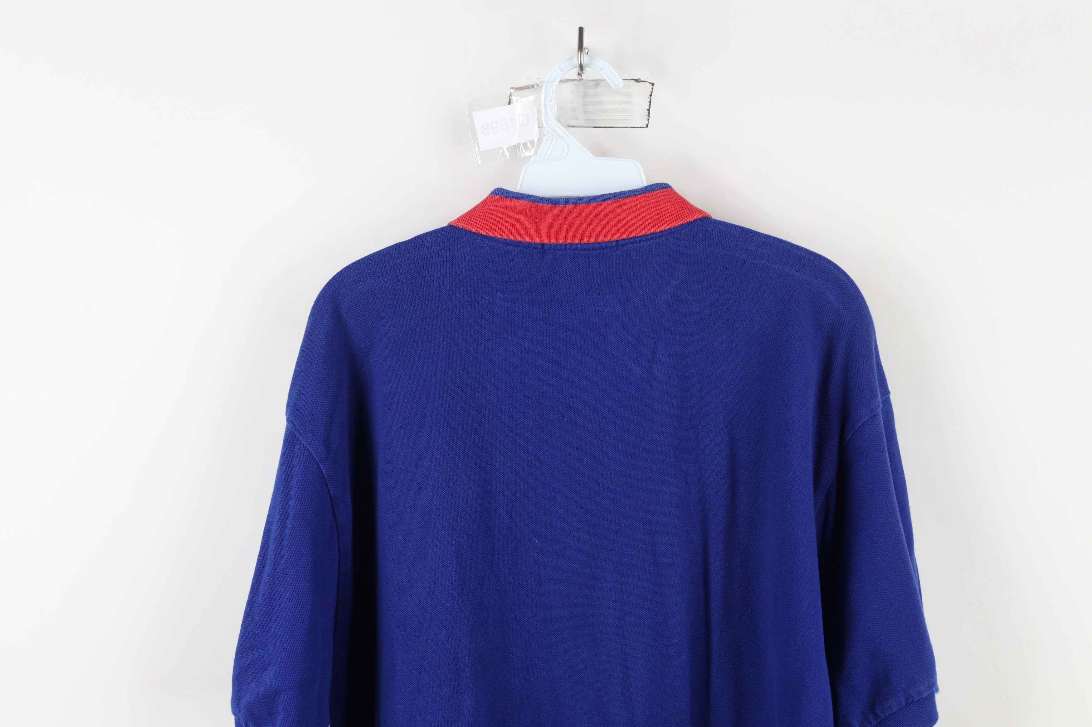 Nautica × Vintage Vintage 90s Nautica Out Short Sleeve Polo Shirt Blue Size US M / EU 48-50 / 2 - 13 Thumbnail