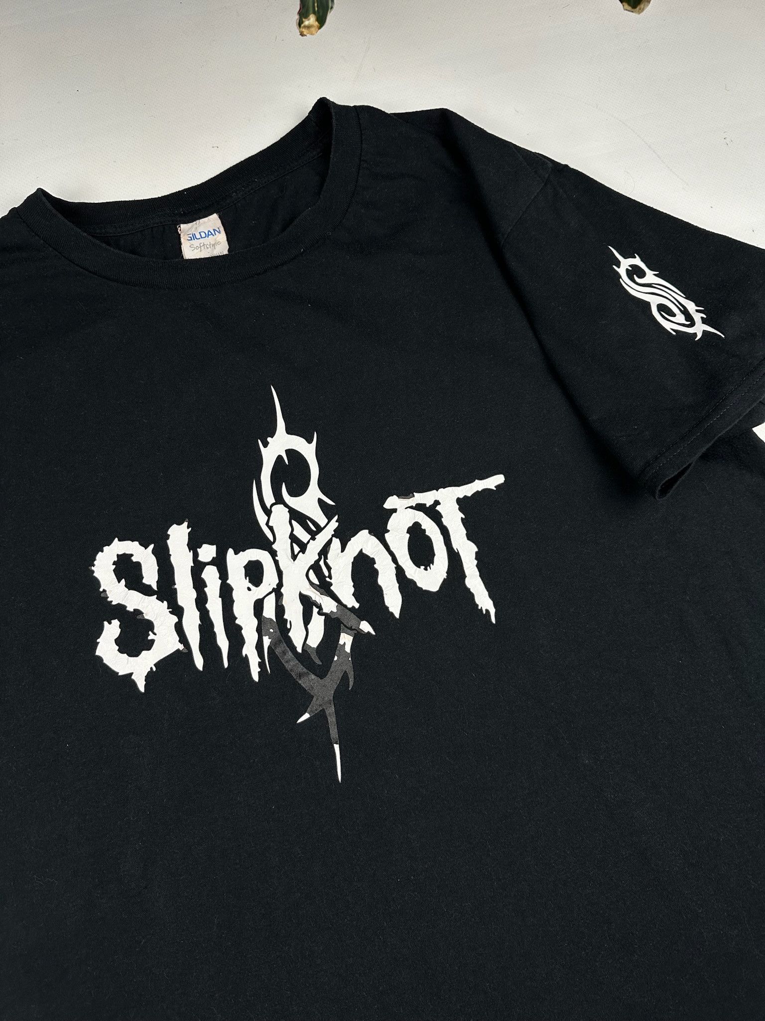 Band Tees Vintage Slipknot T Shirt Faded Black Distressed Band Tee Size US L / EU 52-54 / 3 - 2 Thumbnail