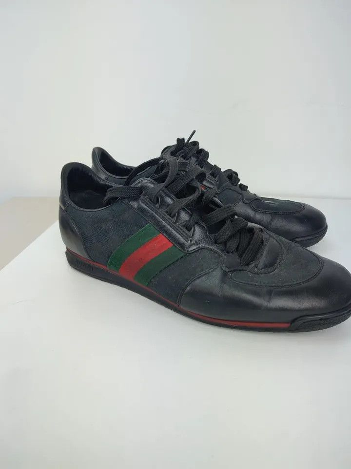 Gucci Gucci Leather Guccissima Strip Web Shoes Sneakers 28 cm Size US 10 / EU 43 - 2 Thumbnail